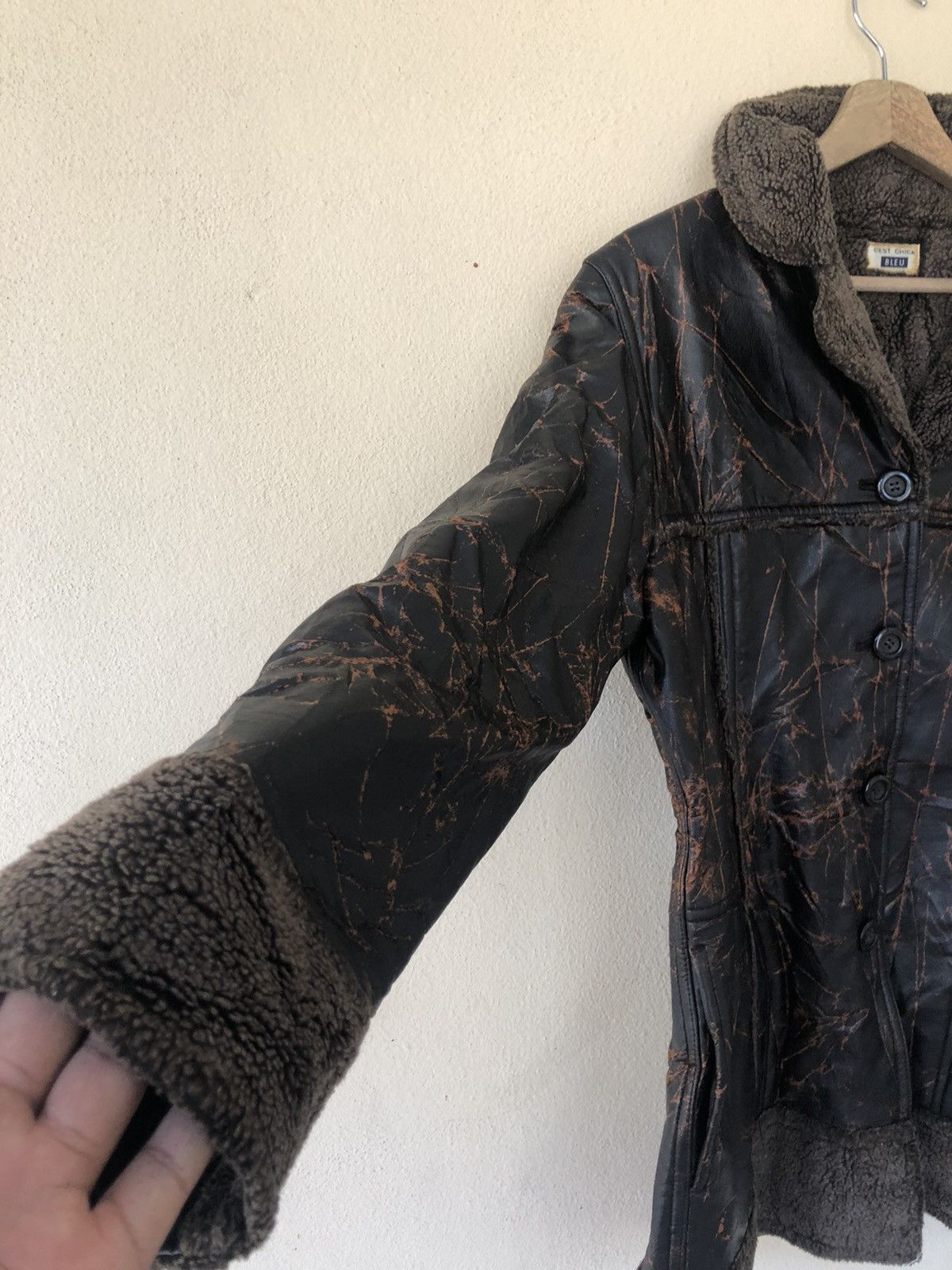 Japanese Brand Cest Chica Bleu Avant Garde Leather Jacket Size US M / EU 48-50 / 2 - 8 Thumbnail