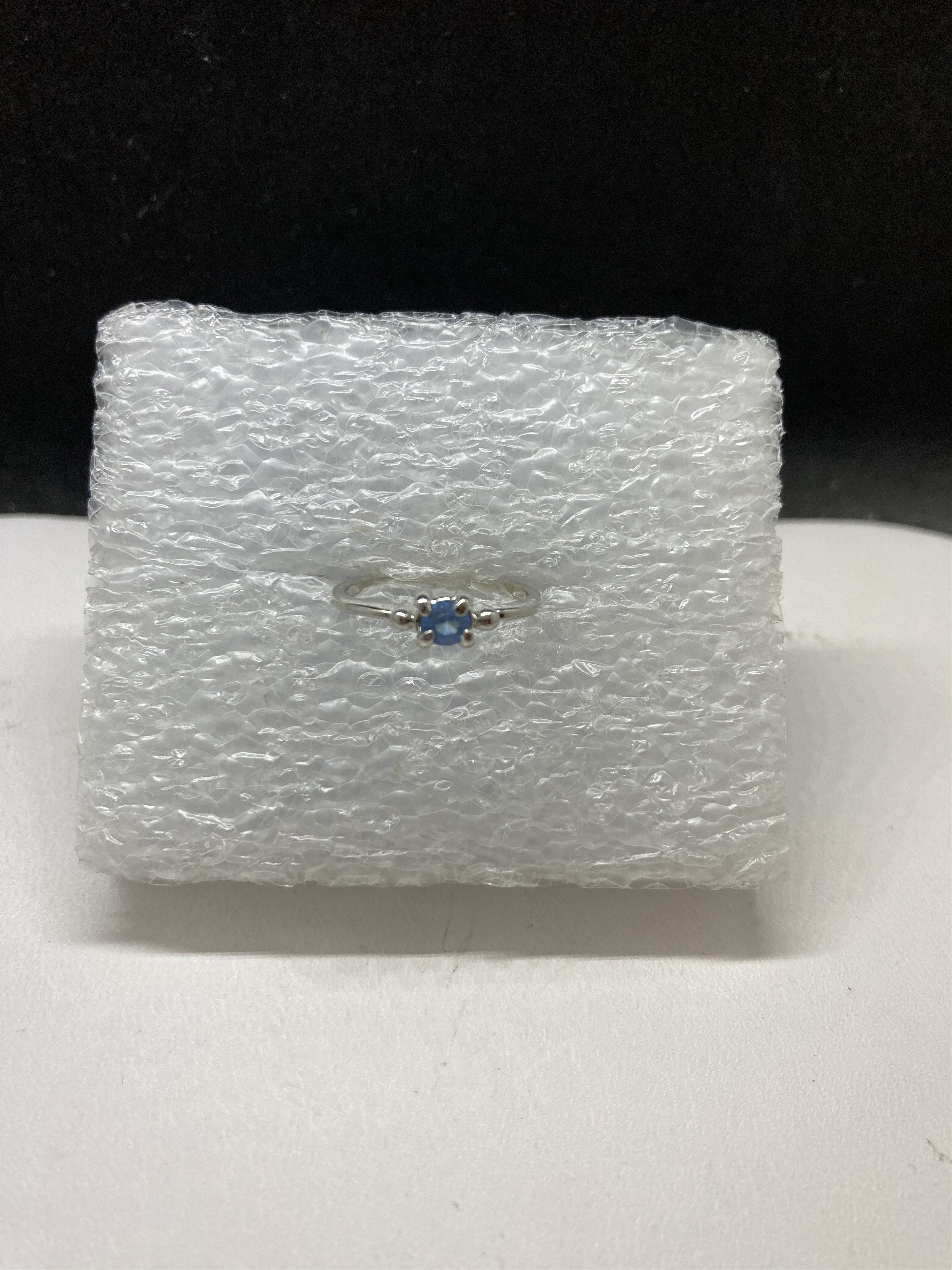 Jewelry Small teal cz Tibetan silver ring - Size 4.75 Size ONE SIZE - 1 Thumbnail