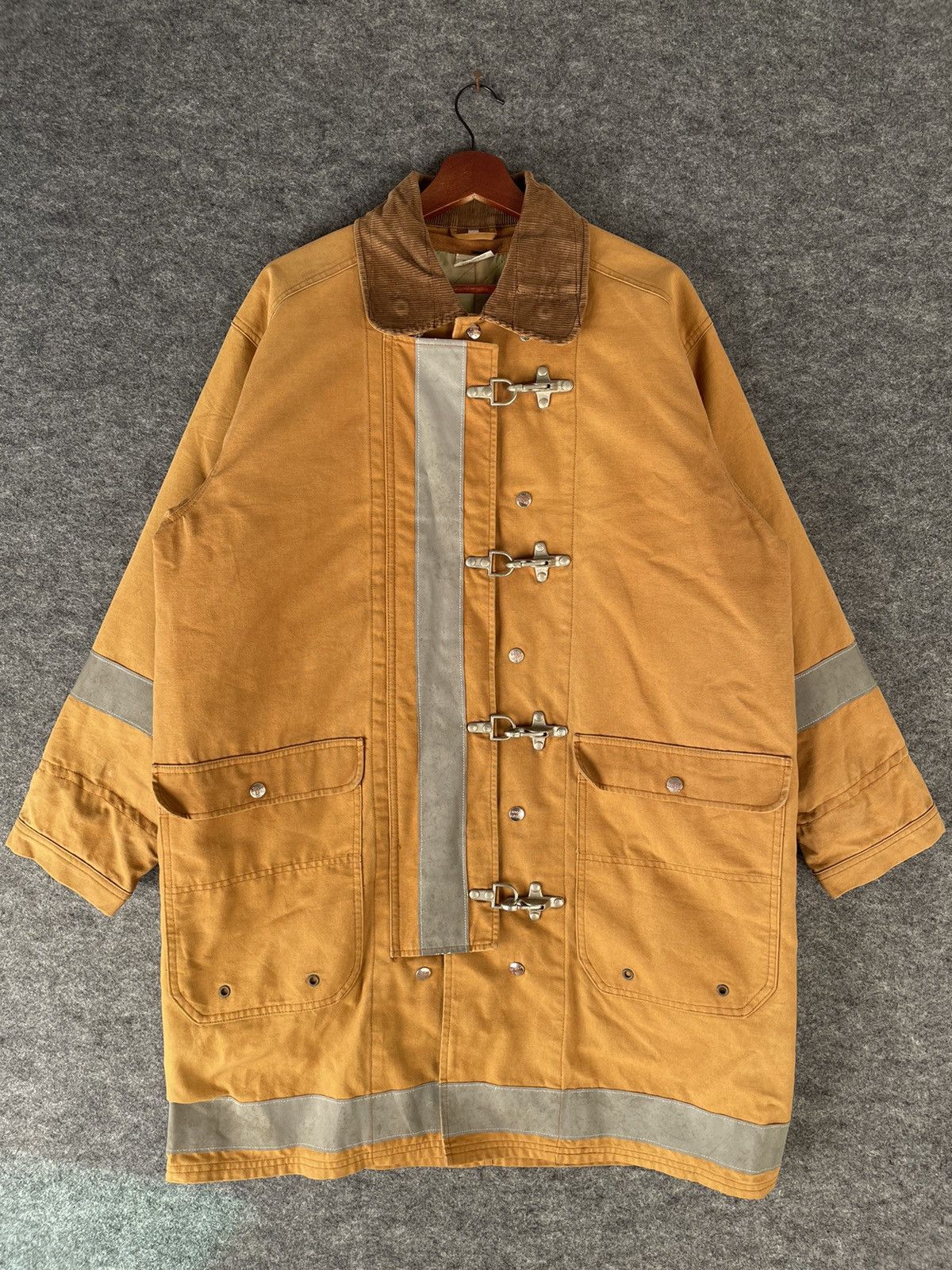 image of Vintage Long Chore Jacket Fits L-Xl in Mix, Men's (Size Medium)