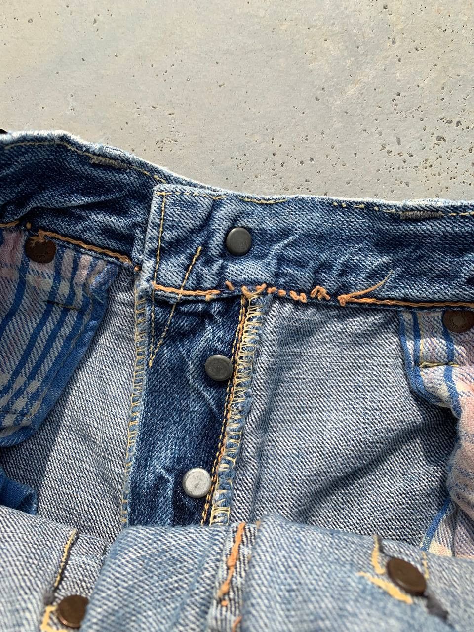 The Real McCoy's Vintage Joe McCoy Selvedge Distressed Denim Size US 28 / EU 44 - 16 Thumbnail