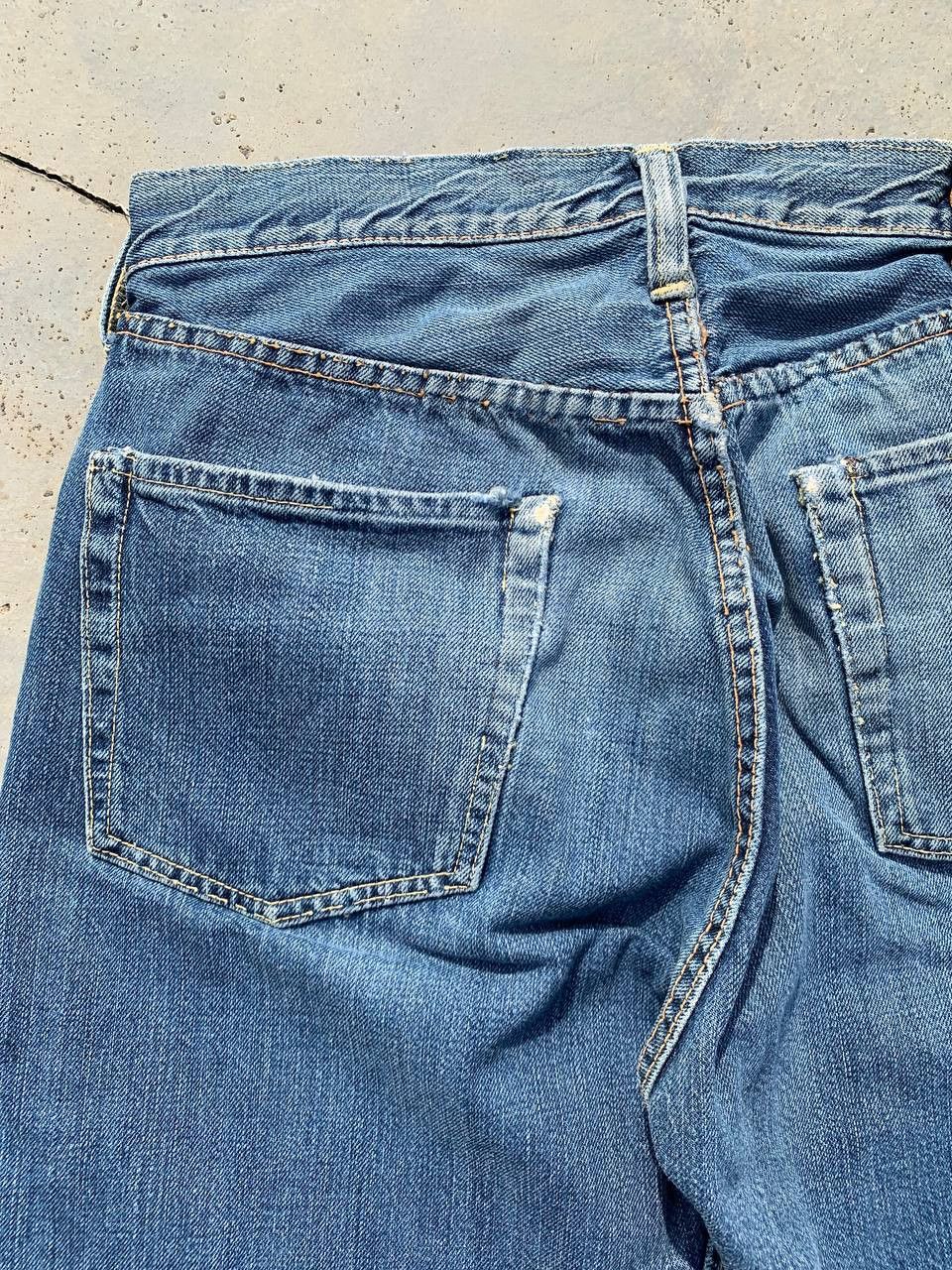 The Real McCoy's Vintage Joe McCoy Selvedge Distressed Denim Size US 28 / EU 44 - 10 Thumbnail