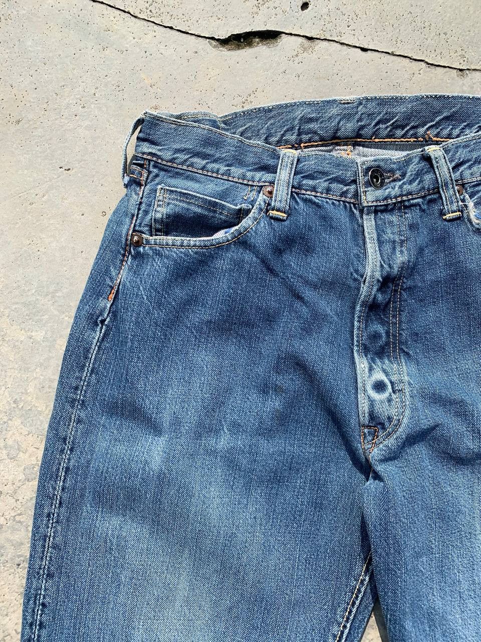 The Real McCoy's Vintage Joe McCoy Selvedge Distressed Denim Size US 28 / EU 44 - 4 Thumbnail