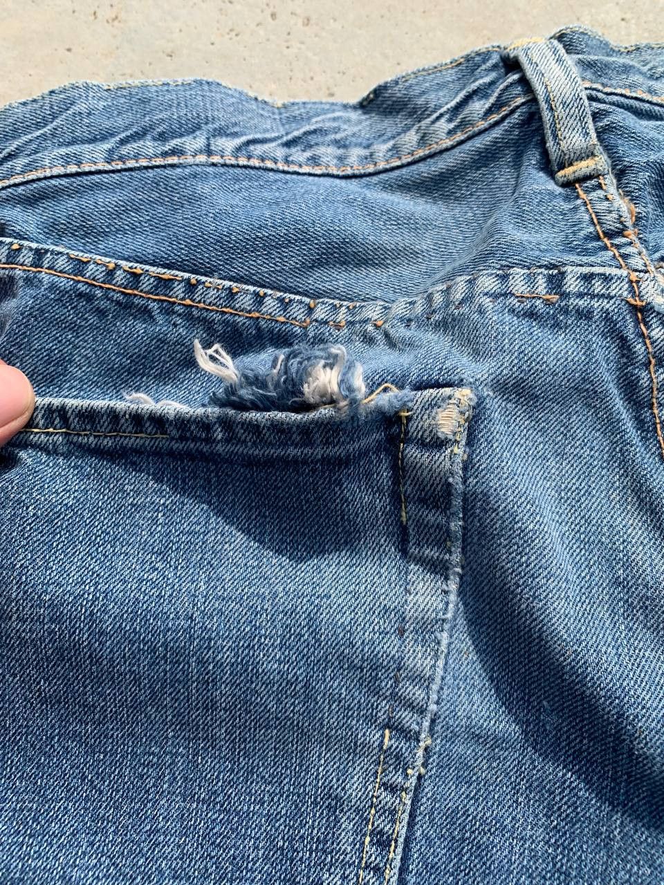 The Real McCoy's Vintage Joe McCoy Selvedge Distressed Denim Size US 28 / EU 44 - 18 Thumbnail