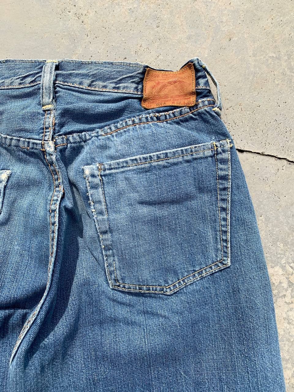 The Real McCoy's Vintage Joe McCoy Selvedge Distressed Denim Size US 28 / EU 44 - 9 Thumbnail
