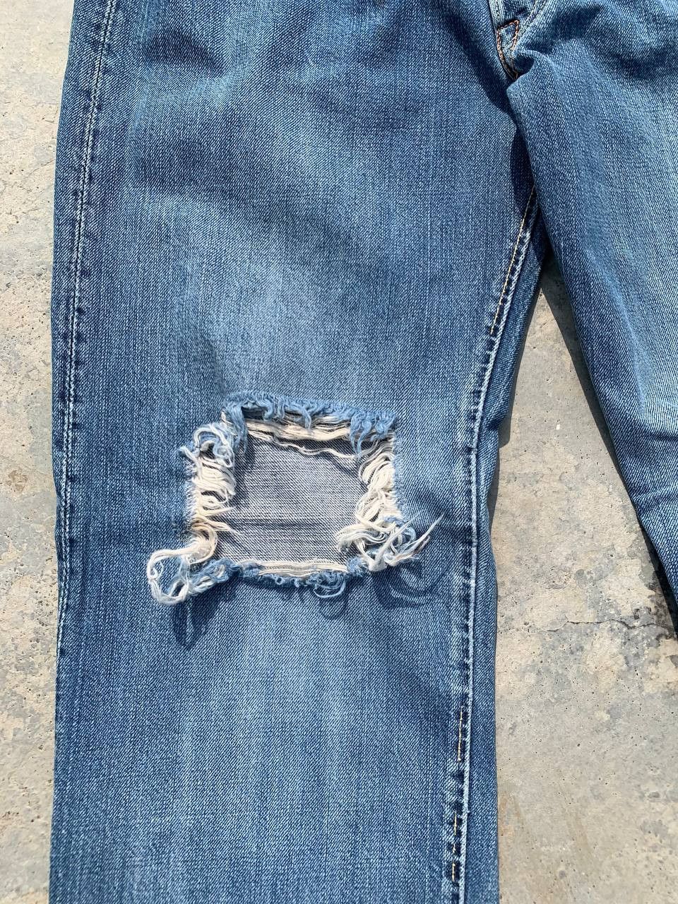 The Real McCoy's Vintage Joe McCoy Selvedge Distressed Denim Size US 28 / EU 44 - 8 Thumbnail