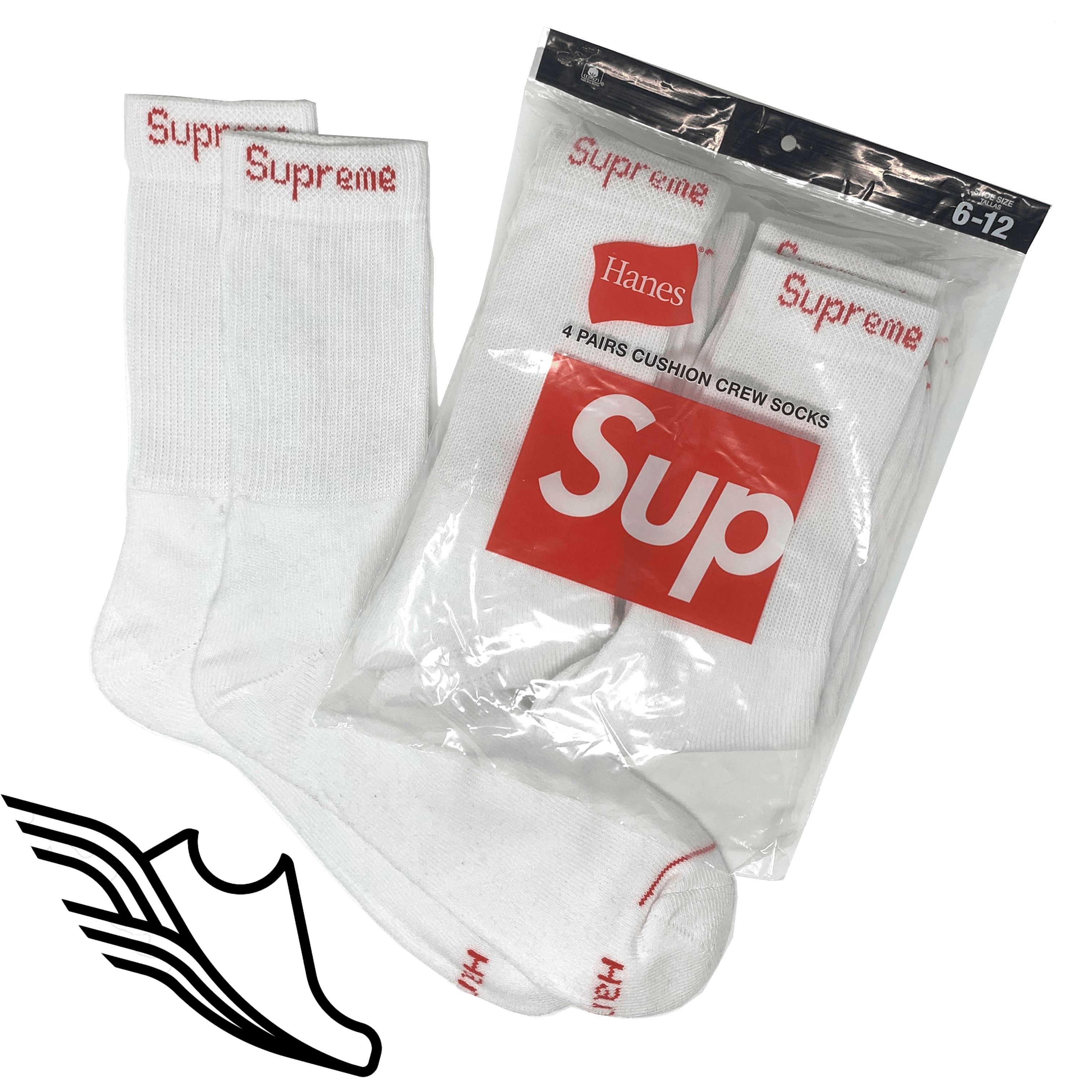 White supreme sale socks