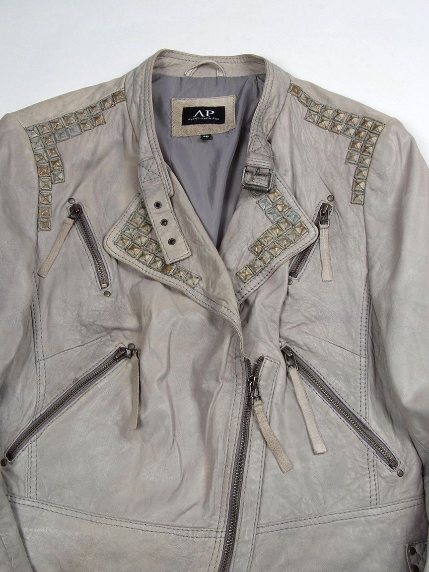 Other Avant Premier Leather Biker Jacket Size M / US 6-8 / IT 42-44 - 4 Thumbnail