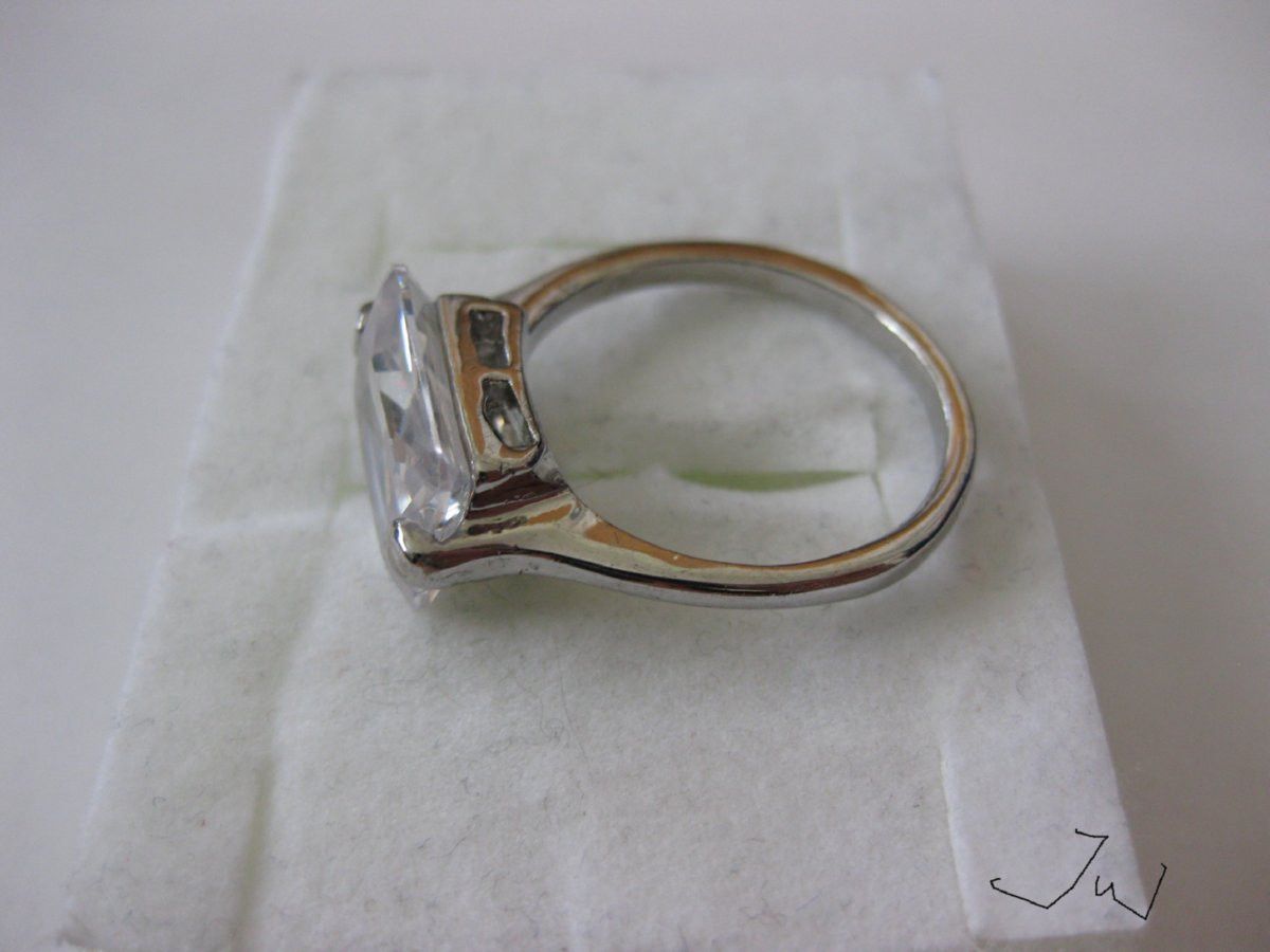 Jewelry Clear CZ Ring - Size 9.5 Size ONE SIZE - 2 Thumbnail