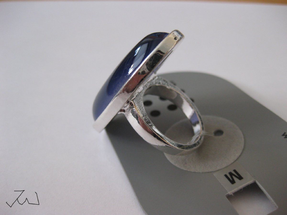 Jewelry Blue Oval Crystal Ring - Size 7 Size ONE SIZE - 2 Thumbnail