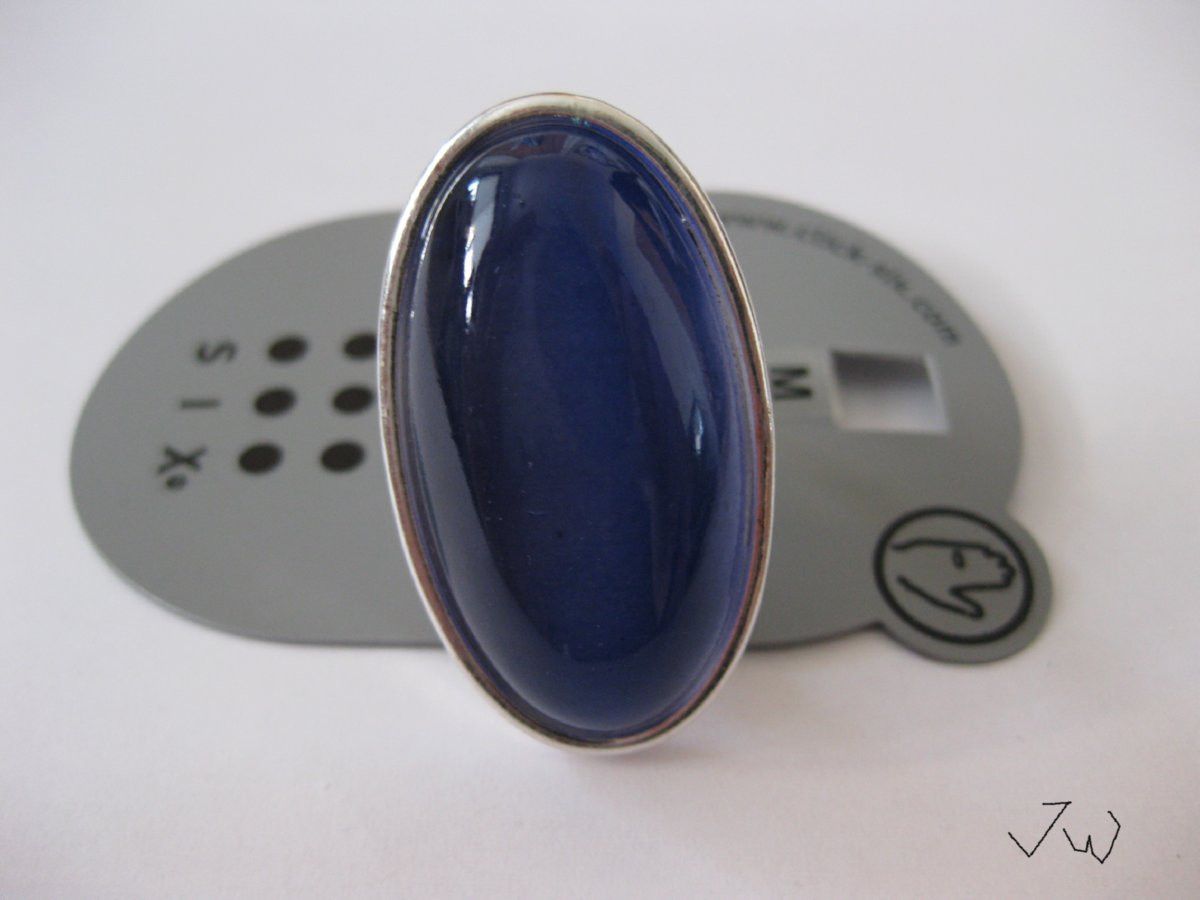 Jewelry Blue Oval Crystal Ring - Size 7 Size ONE SIZE - 1 Thumbnail