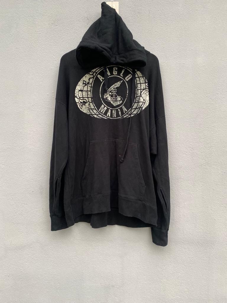 image of Archival Clothing x Vivienne Westwood Oversize Hoodie Hypebeast Style Big Logo in Black (Size Mediu