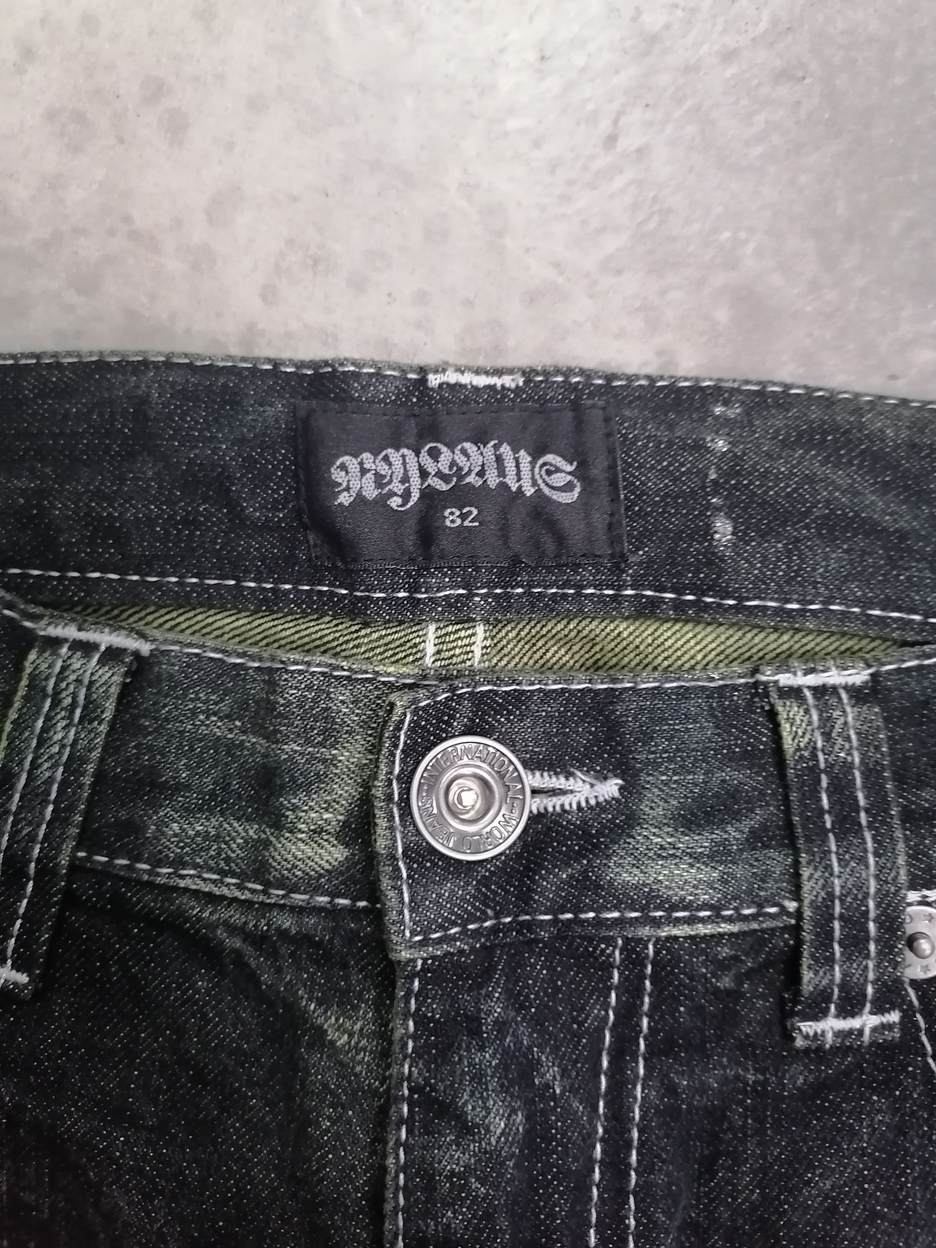 Flare Jeans Nylaus Claw Mark Angel Splattered Denim Pants