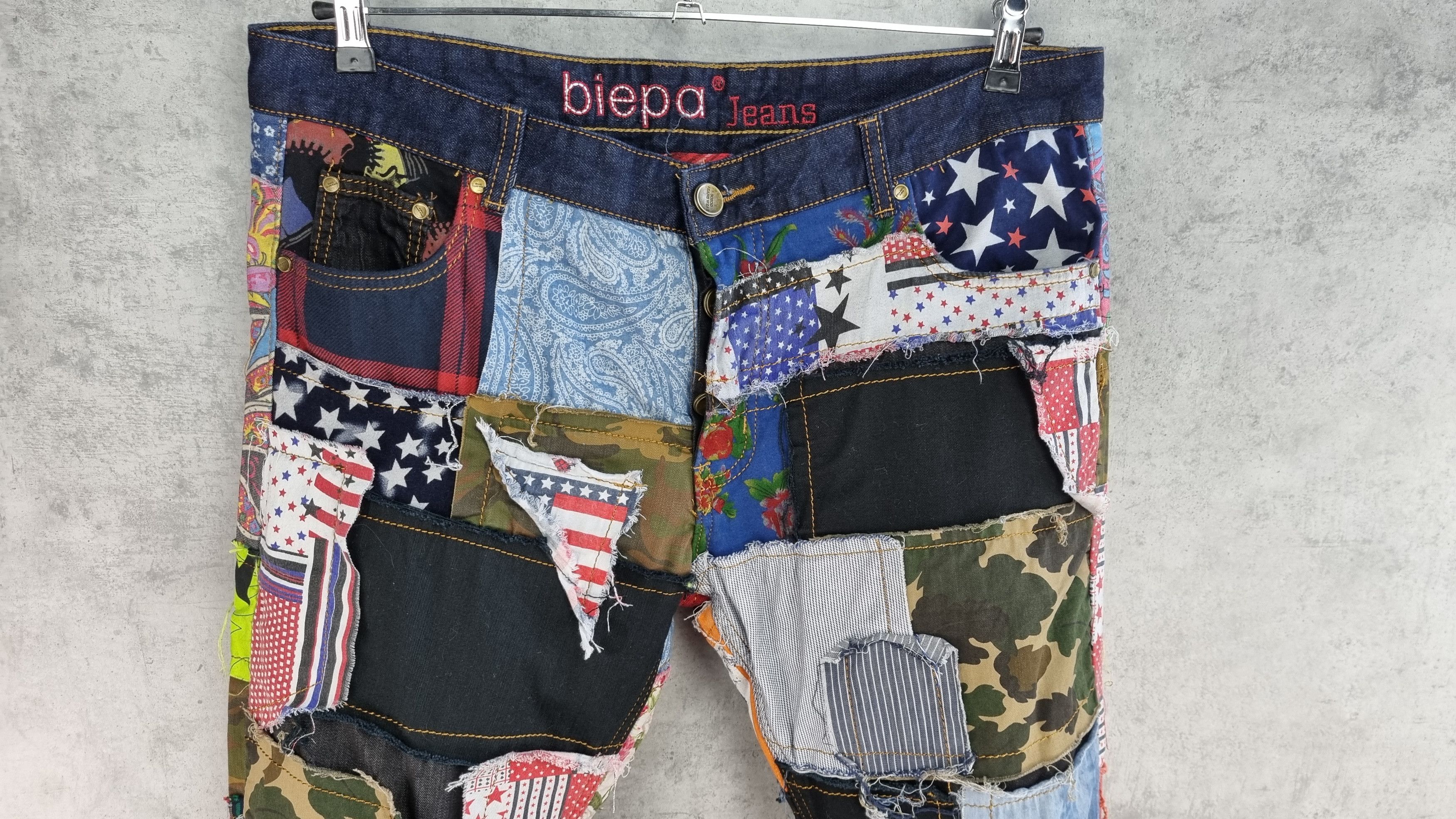 Japanese Brand Rare Biepa Patch Work reconstructed jeans Size US 36 / EU 52 - 12 Thumbnail