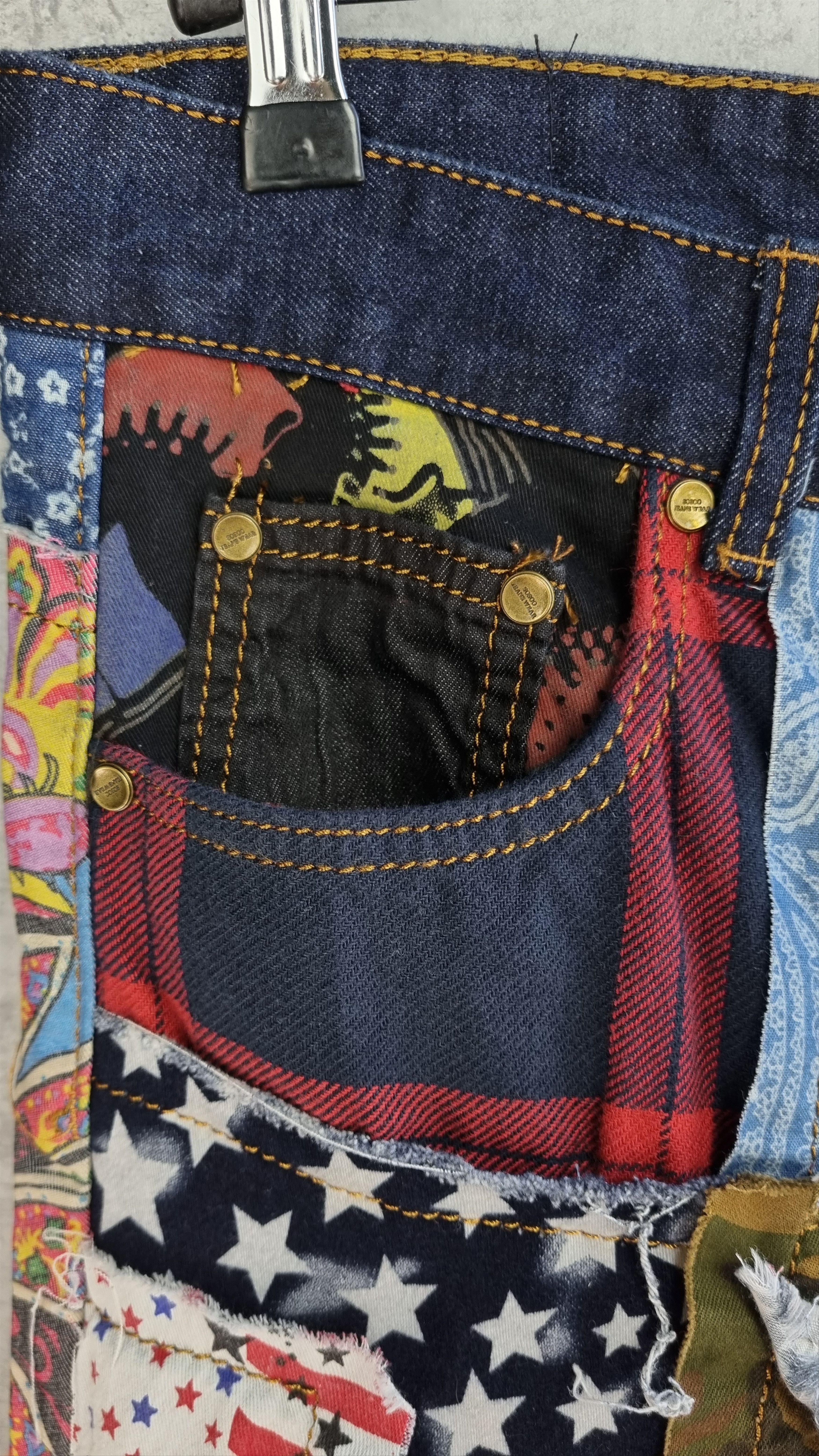 Japanese Brand Rare Biepa Patch Work reconstructed jeans Size US 36 / EU 52 - 16 Thumbnail