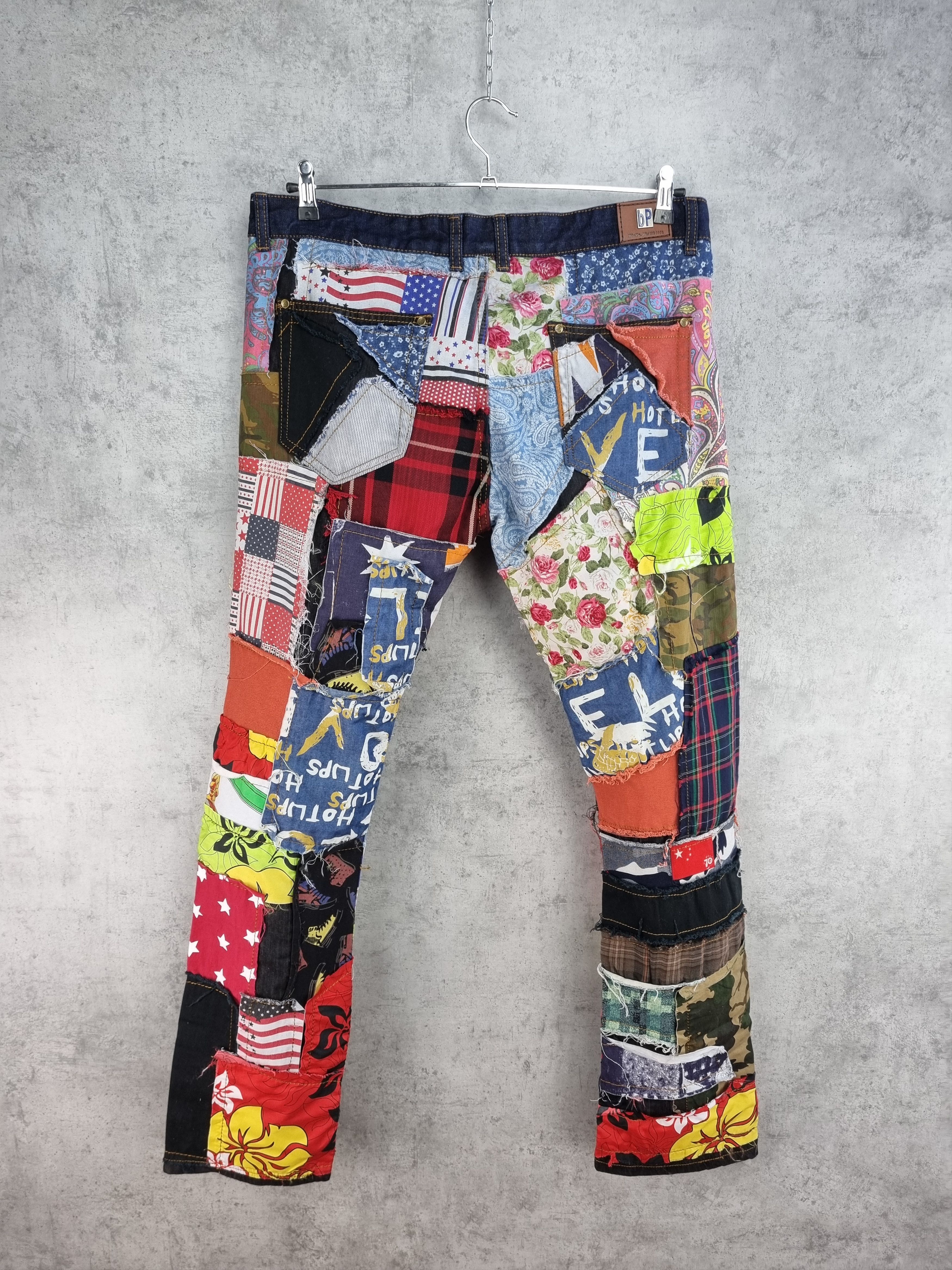 Japanese Brand Rare Biepa Patch Work reconstructed jeans Size US 36 / EU 52 - 5 Thumbnail