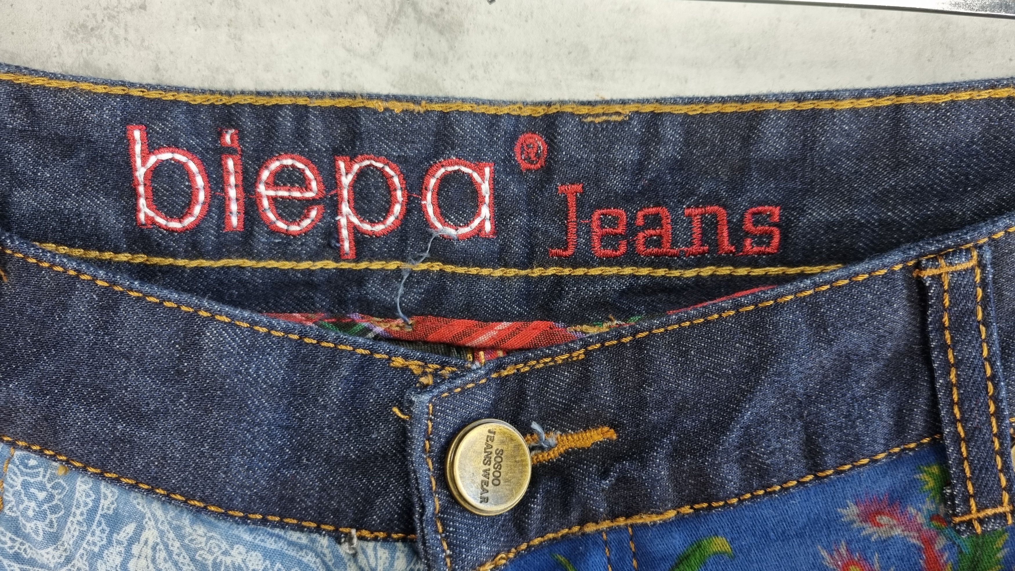 Japanese Brand Rare Biepa Patch Work reconstructed jeans Size US 36 / EU 52 - 13 Thumbnail