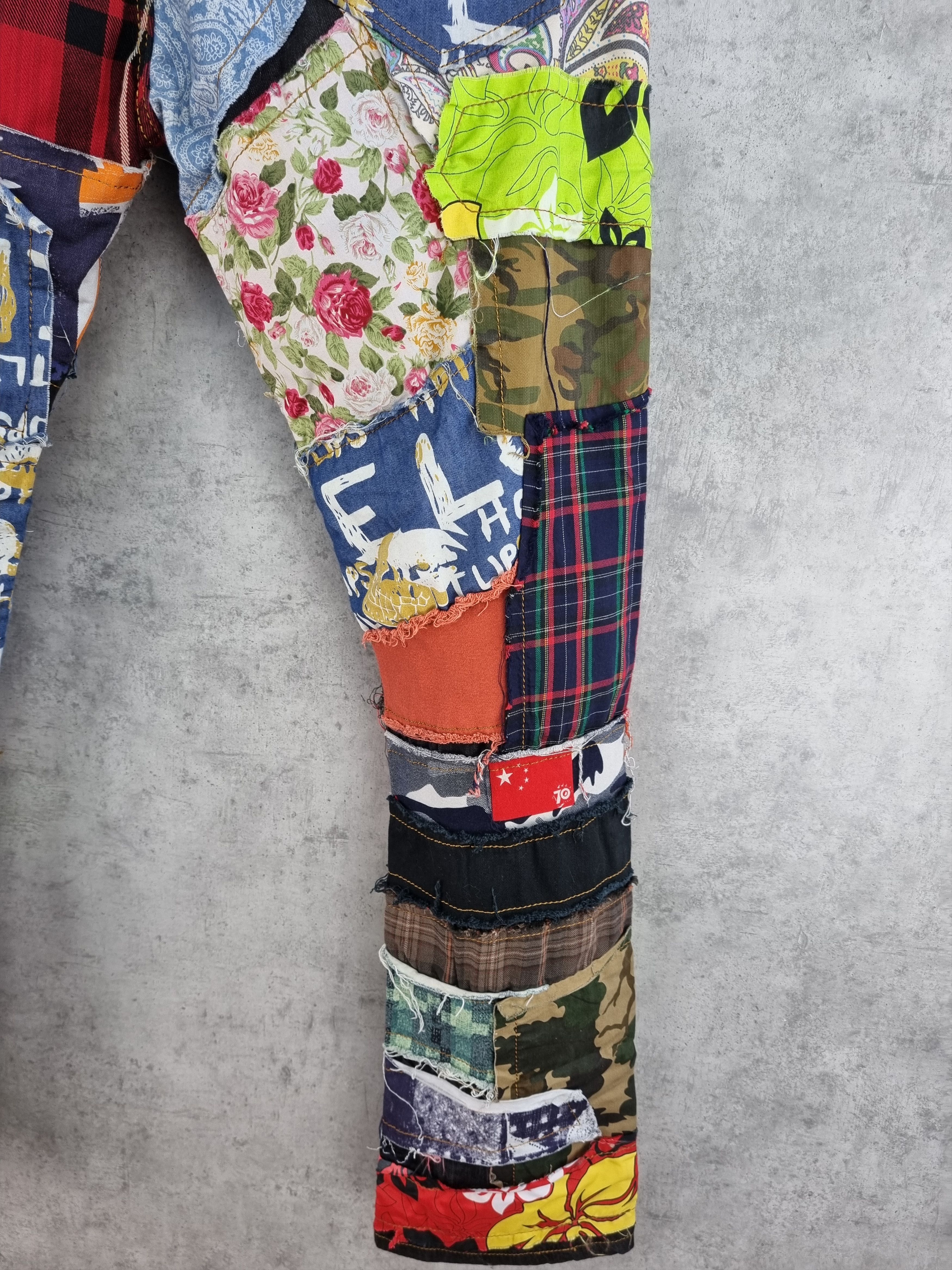 Japanese Brand Rare Biepa Patch Work reconstructed jeans Size US 36 / EU 52 - 7 Thumbnail