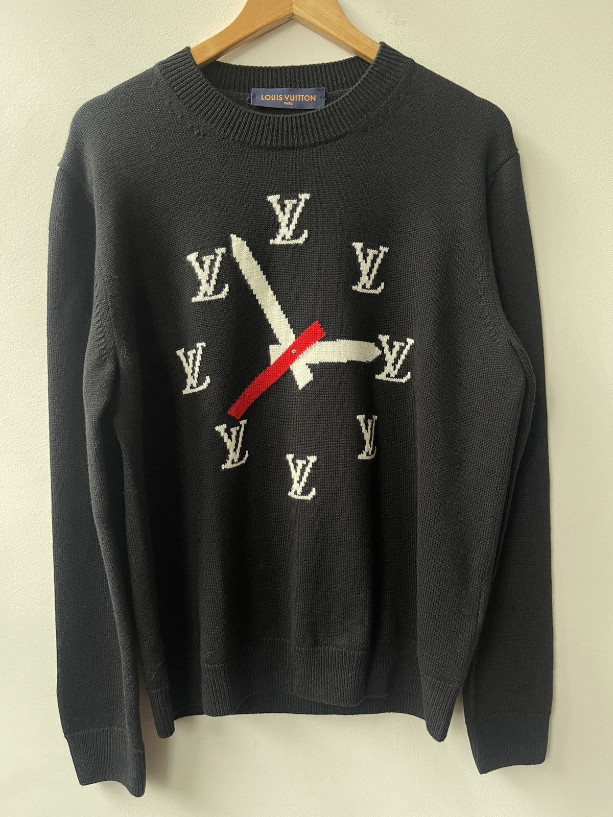 Louis Vuitton Louis Vuitton Intarsia Clock Logo Sweater Size US L / EU 52-54 / 3 - 3 Thumbnail
