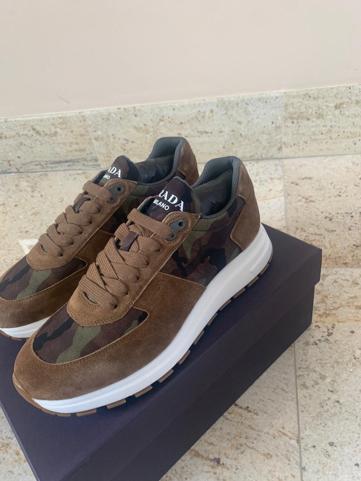 Prada Low Top Trainers in Sigaro + Mimetico Size US 11.5 / EU 44-45 - 10 Thumbnail