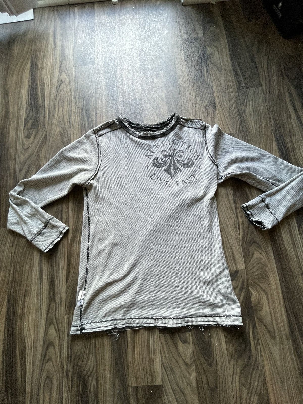 Affliction × Vintage Affliction Reversible Distressed Thermal Long-Sleeve Size US L / EU 52-54 / 3 - 9 Thumbnail