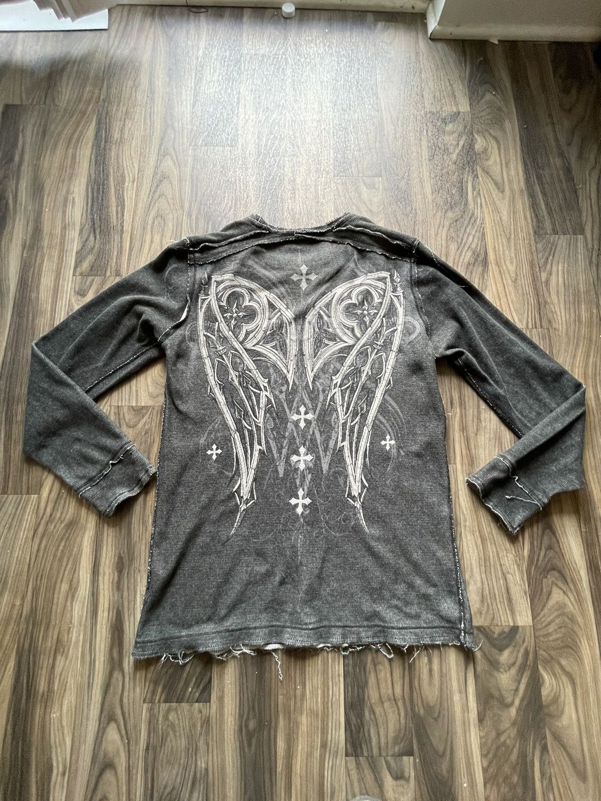 Affliction × Vintage Affliction Reversible Distressed Thermal Long-Sleeve Size US L / EU 52-54 / 3 - 5 Thumbnail