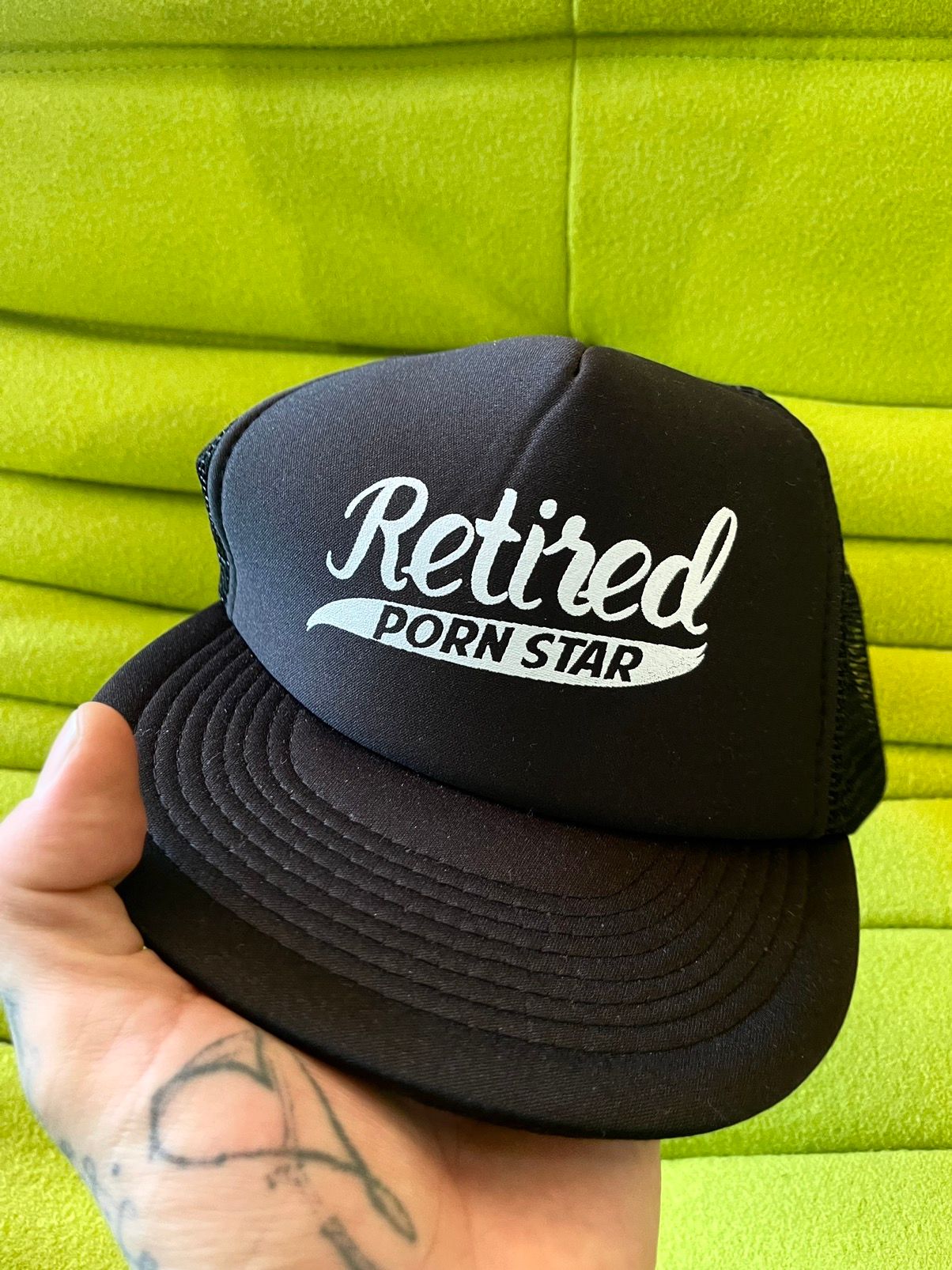 Pre-owned Vintage Retired Pornstar Porn Hat In Black
