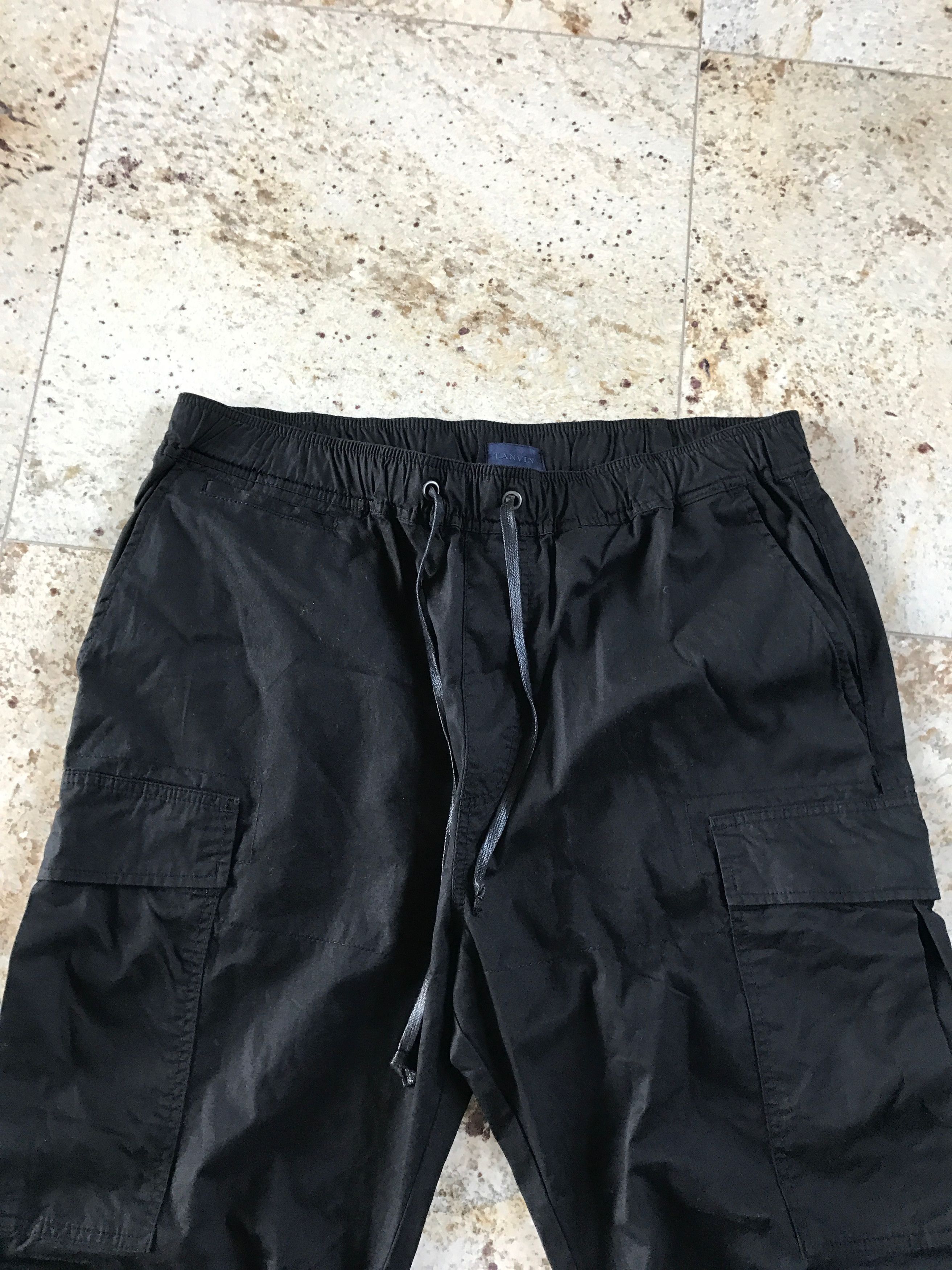 Lanvin Black Cargo Tapered Drawstring Pants Size US 36 / EU 52 - 11 Thumbnail
