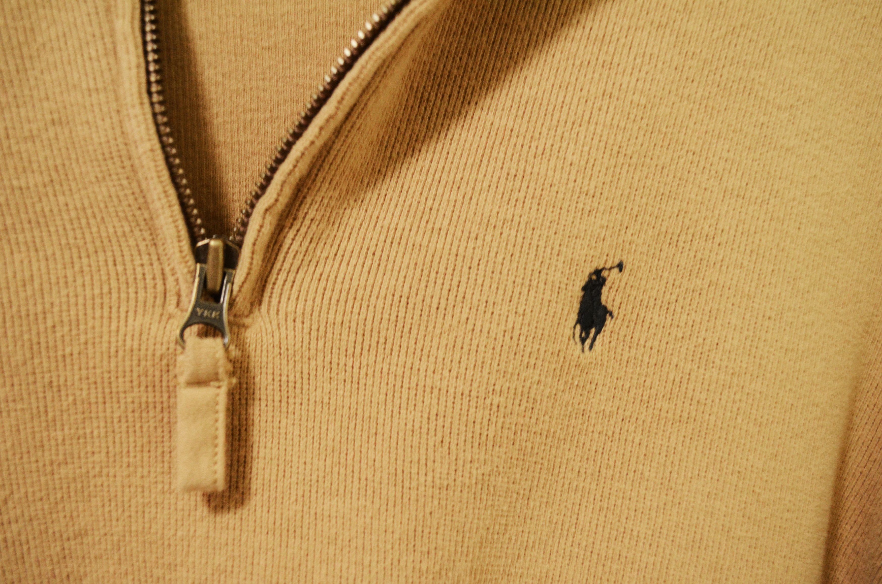 Polo Ralph Lauren Polo Ralph Lauren Light Brown Zip-Up Sweater Size US L / EU 52-54 / 3 - 4 Preview