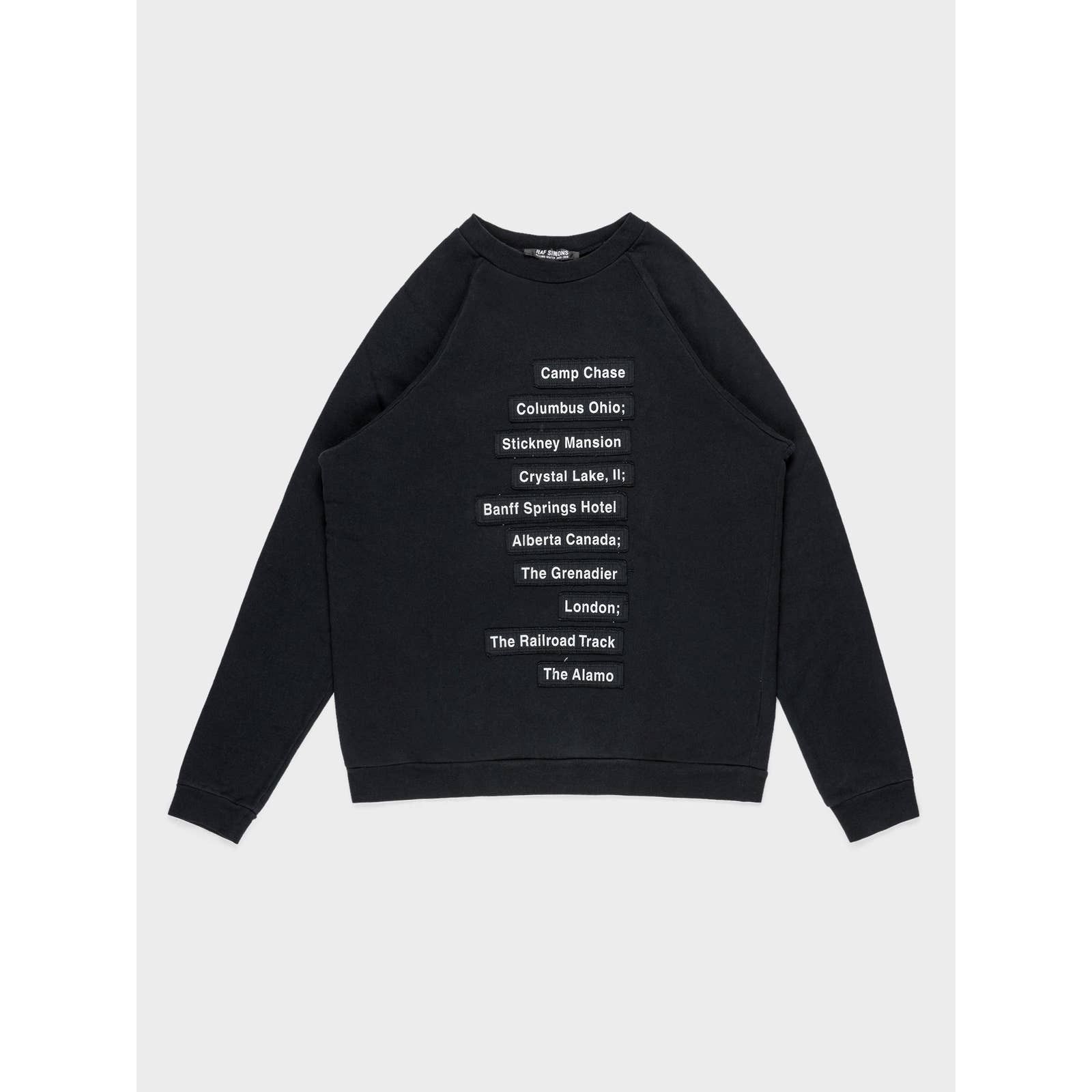image of Raf Simons Aw05 'history Of My World' Haunted Places Crewneck in Black, Men's (Size Medium)