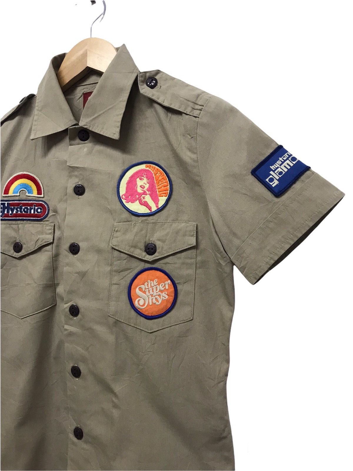 Hysteric Glamour Rare Hysteric Glamour Multi Patch Button Up Work Shirt Women Size S / US 4 / IT 40 - 3 Thumbnail