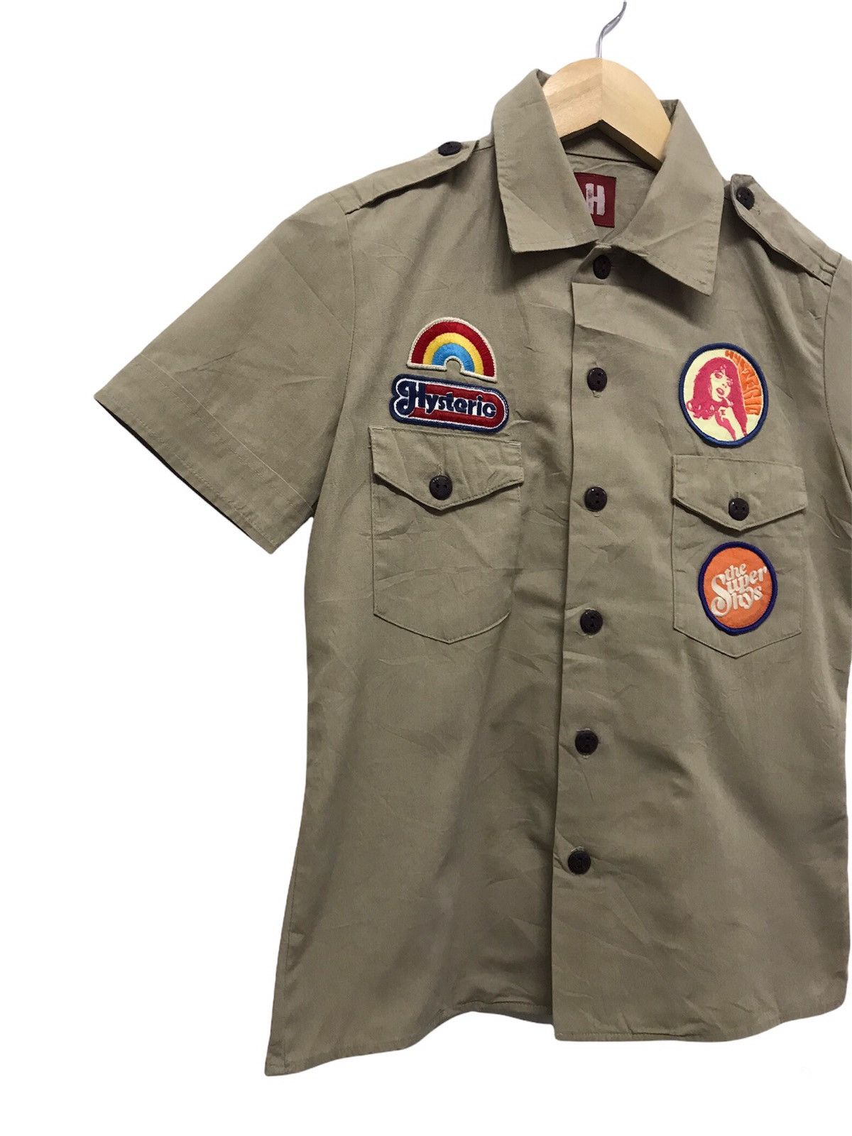 Hysteric Glamour Rare Hysteric Glamour Multi Patch Button Up Work Shirt Women Size S / US 4 / IT 40 - 2 Thumbnail