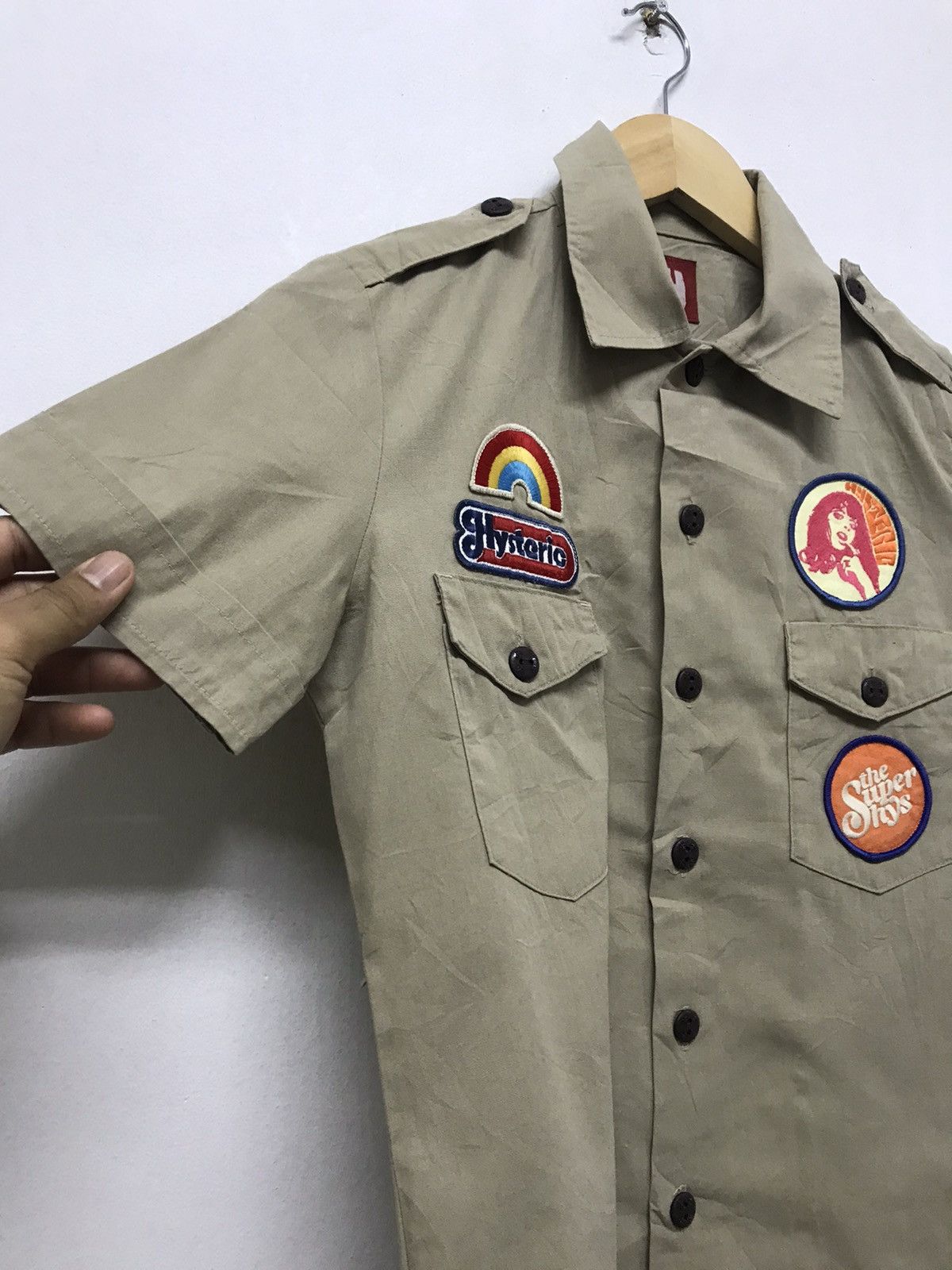 Hysteric Glamour Rare Hysteric Glamour Multi Patch Button Up Work Shirt Women Size S / US 4 / IT 40 - 6 Thumbnail
