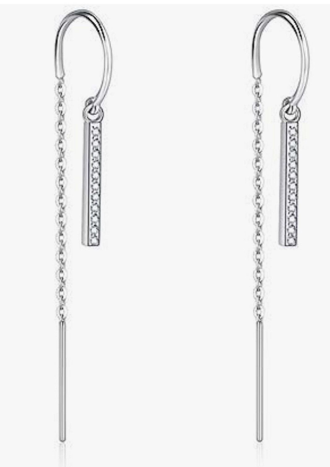 Other NIP Silver Stainless Steel Cubic Zirconia Diamond Earrings Size ONE SIZE - 4 Thumbnail