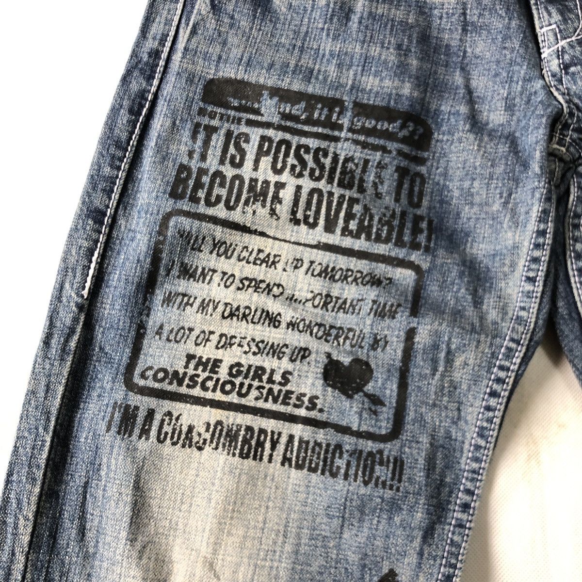 Japanese Brand Rare! Co & Lu Paint Patchwork Lowrise Pant Size US 29 - 6 Thumbnail