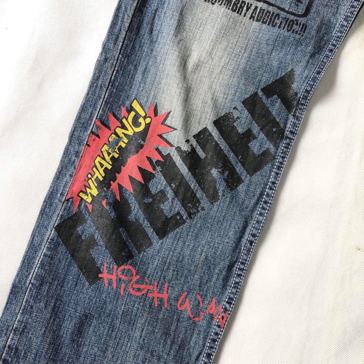 Japanese Brand Rare! Co & Lu Paint Patchwork Lowrise Pant Size US 29 - 7 Thumbnail