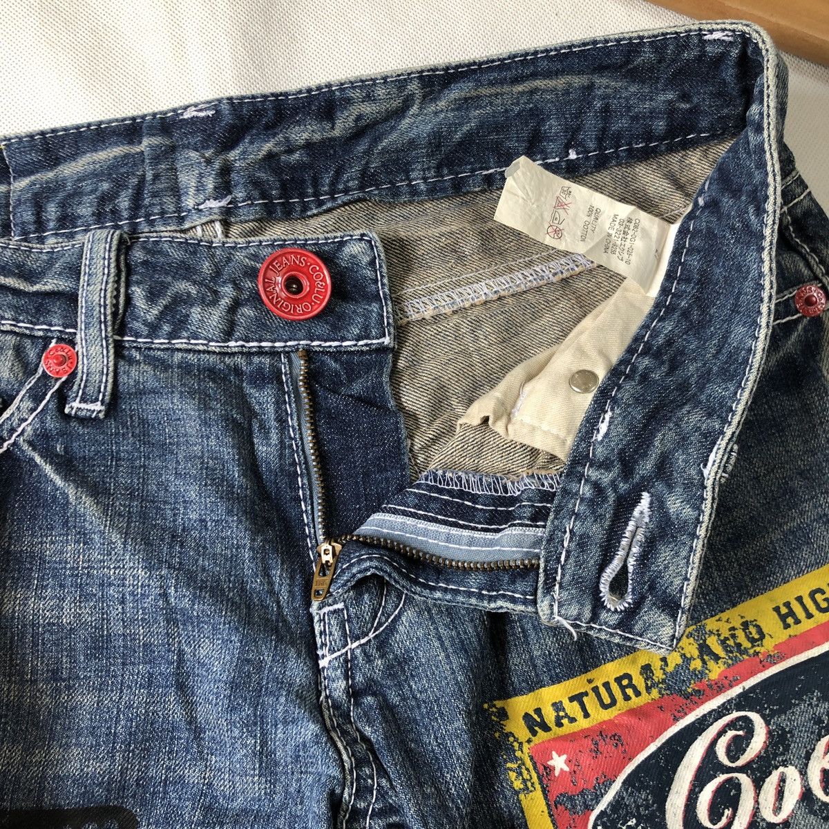 Japanese Brand Rare! Co & Lu Paint Patchwork Lowrise Pant Size US 29 - 12 Thumbnail