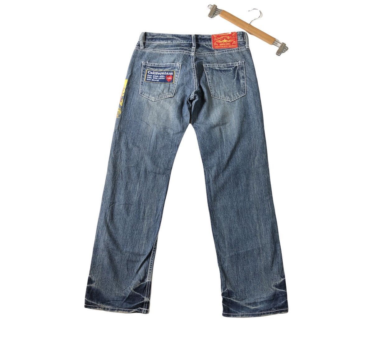 Japanese Brand Rare! Co & Lu Paint Patchwork Lowrise Pant Size US 29 - 2 Thumbnail