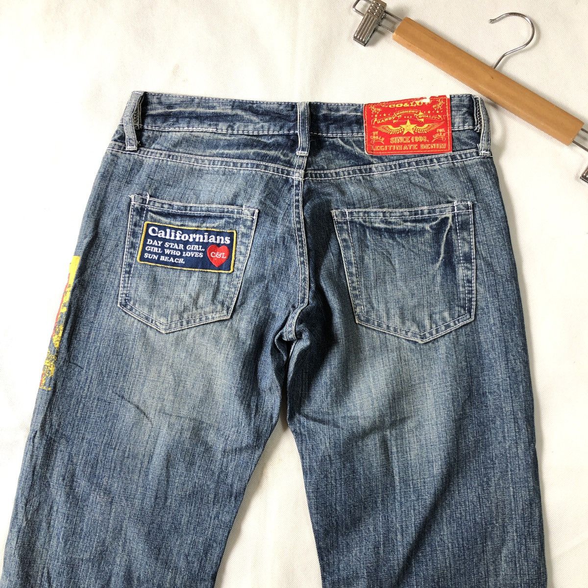 Japanese Brand Rare! Co & Lu Paint Patchwork Lowrise Pant Size US 29 - 8 Thumbnail