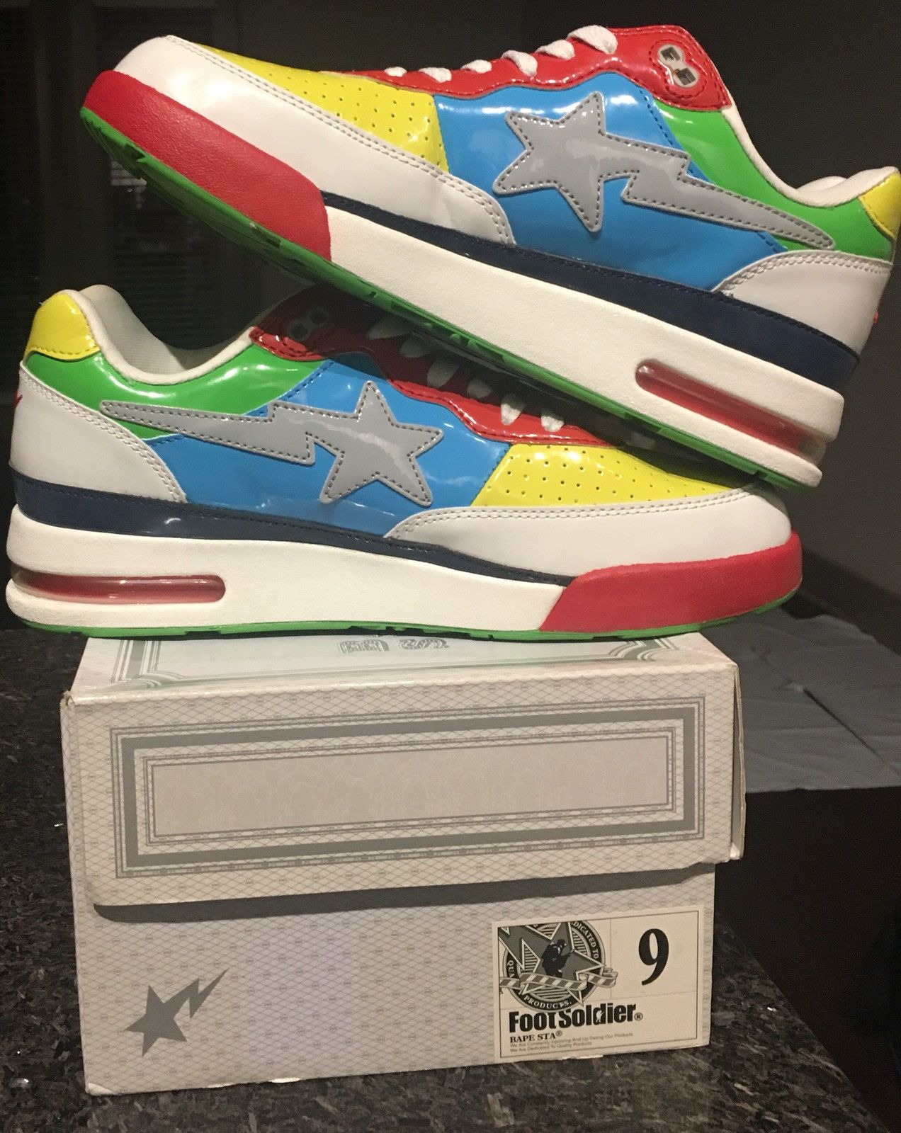 Bape Bape Multi Color Roadstas Bapestas | Grailed