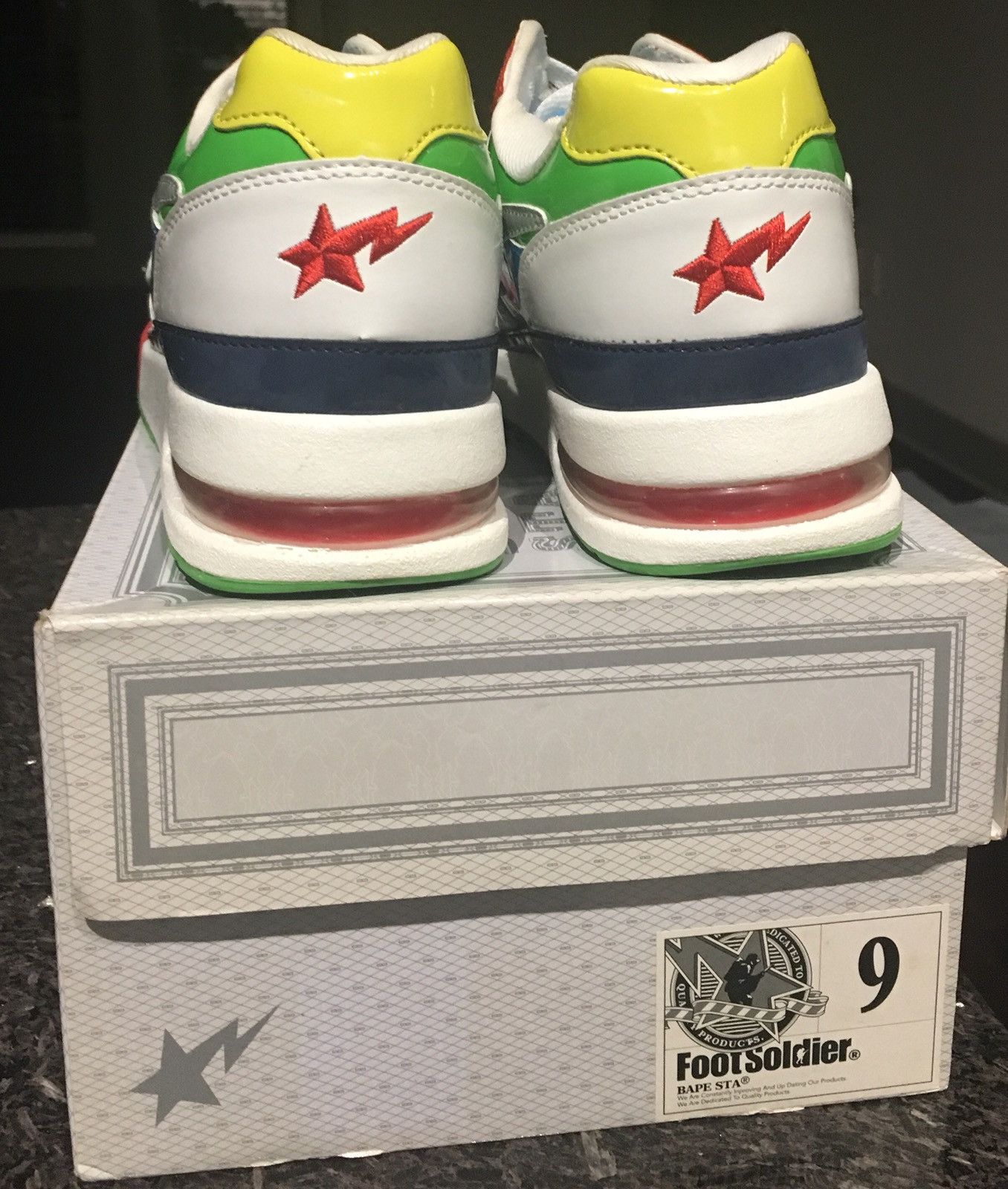 Bape Bape Multi Color Roadstas Bapestas | Grailed