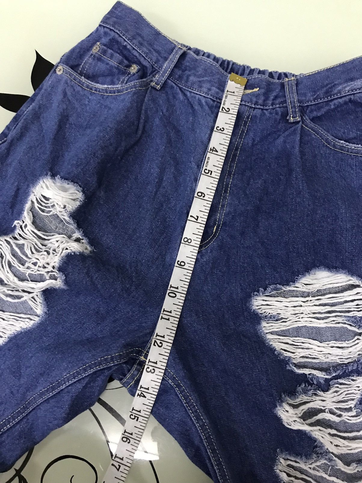 Japanese Brand Nice Design ❗️Wego Distressed Loose Cut Denim Size 30" / US 8 / IT 44 - 13 Thumbnail