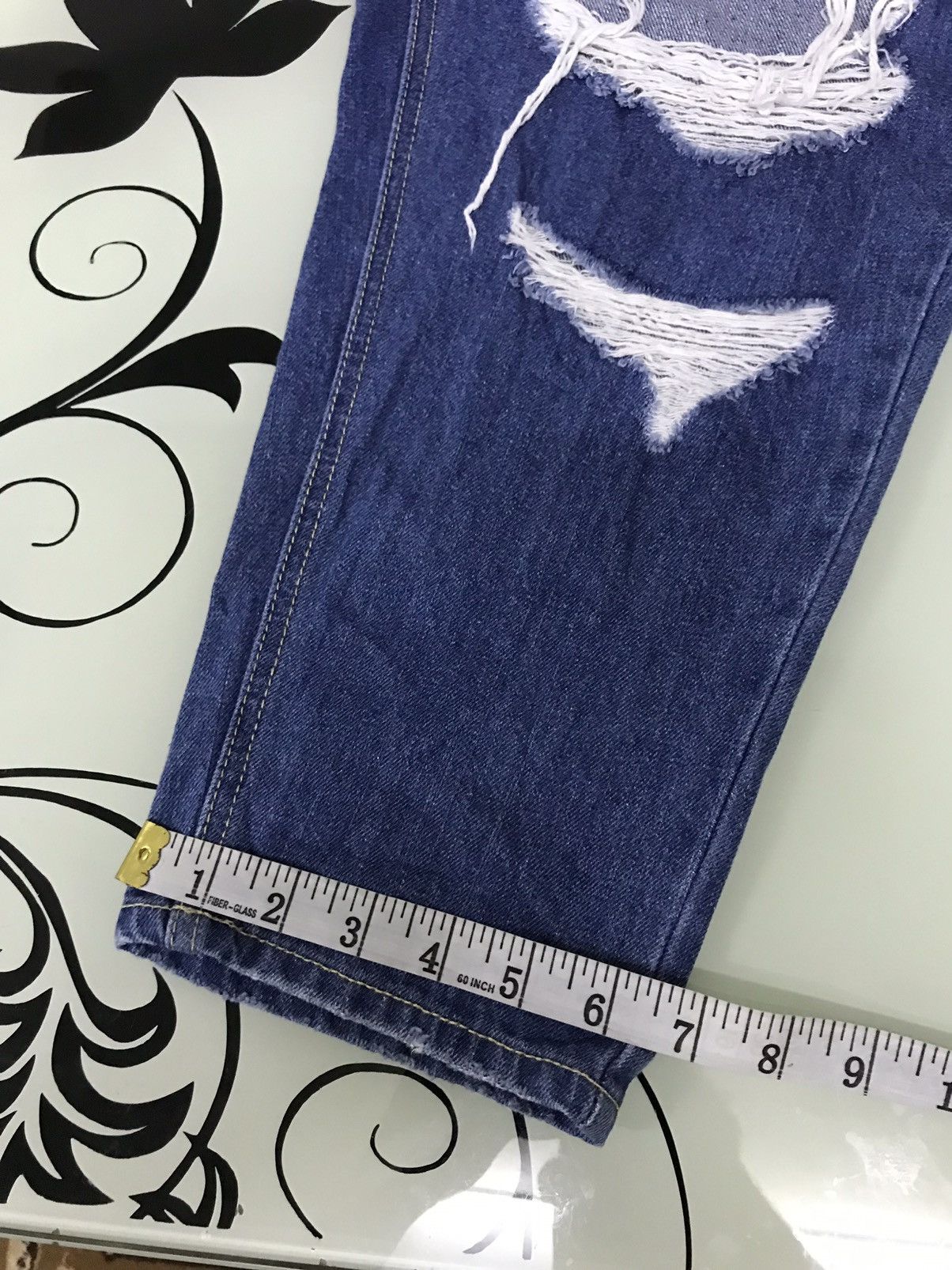 Japanese Brand Nice Design ❗️Wego Distressed Loose Cut Denim Size 30" / US 8 / IT 44 - 16 Thumbnail