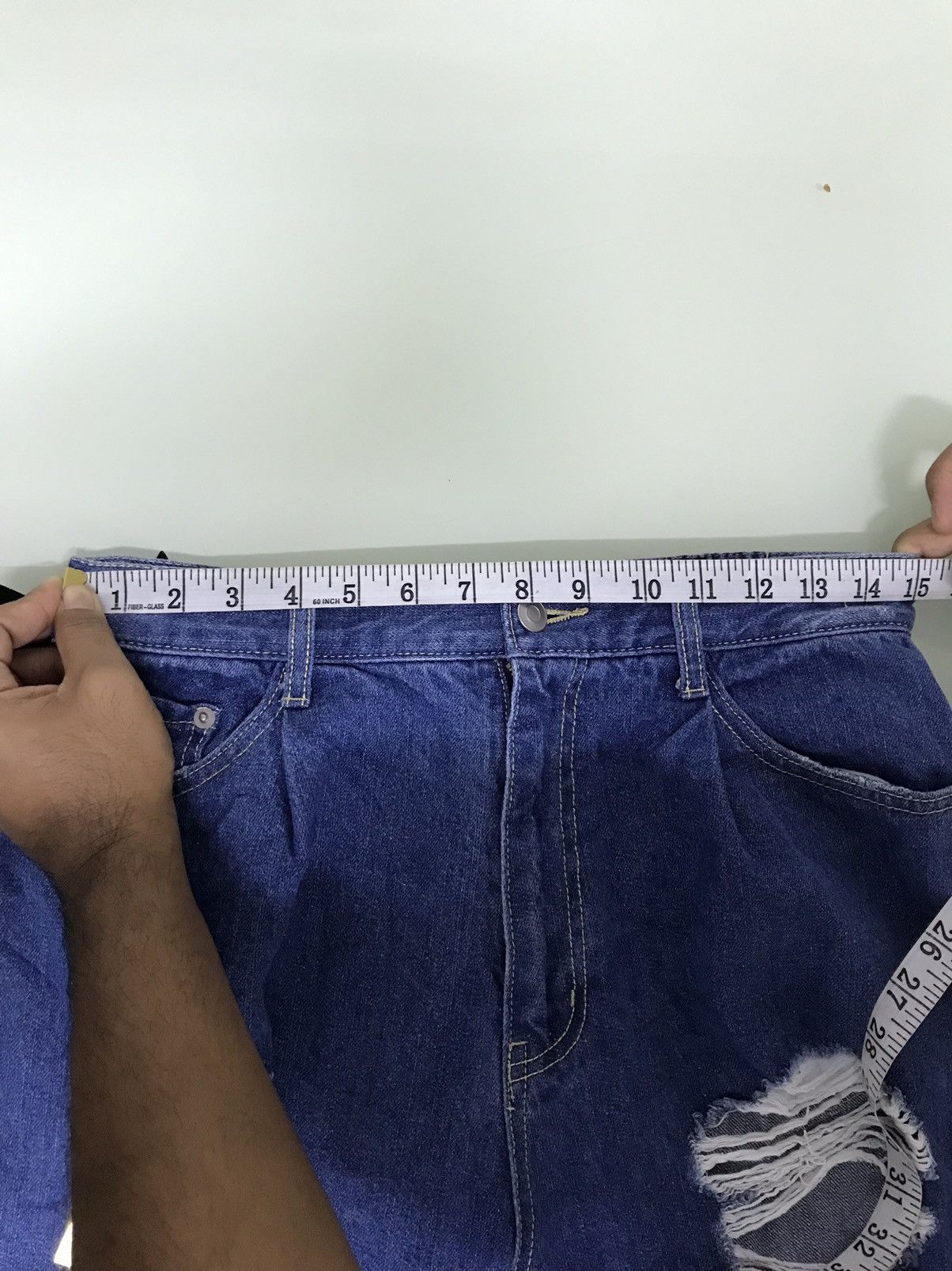 Japanese Brand Nice Design ❗️Wego Distressed Loose Cut Denim Size 30" / US 8 / IT 44 - 12 Thumbnail