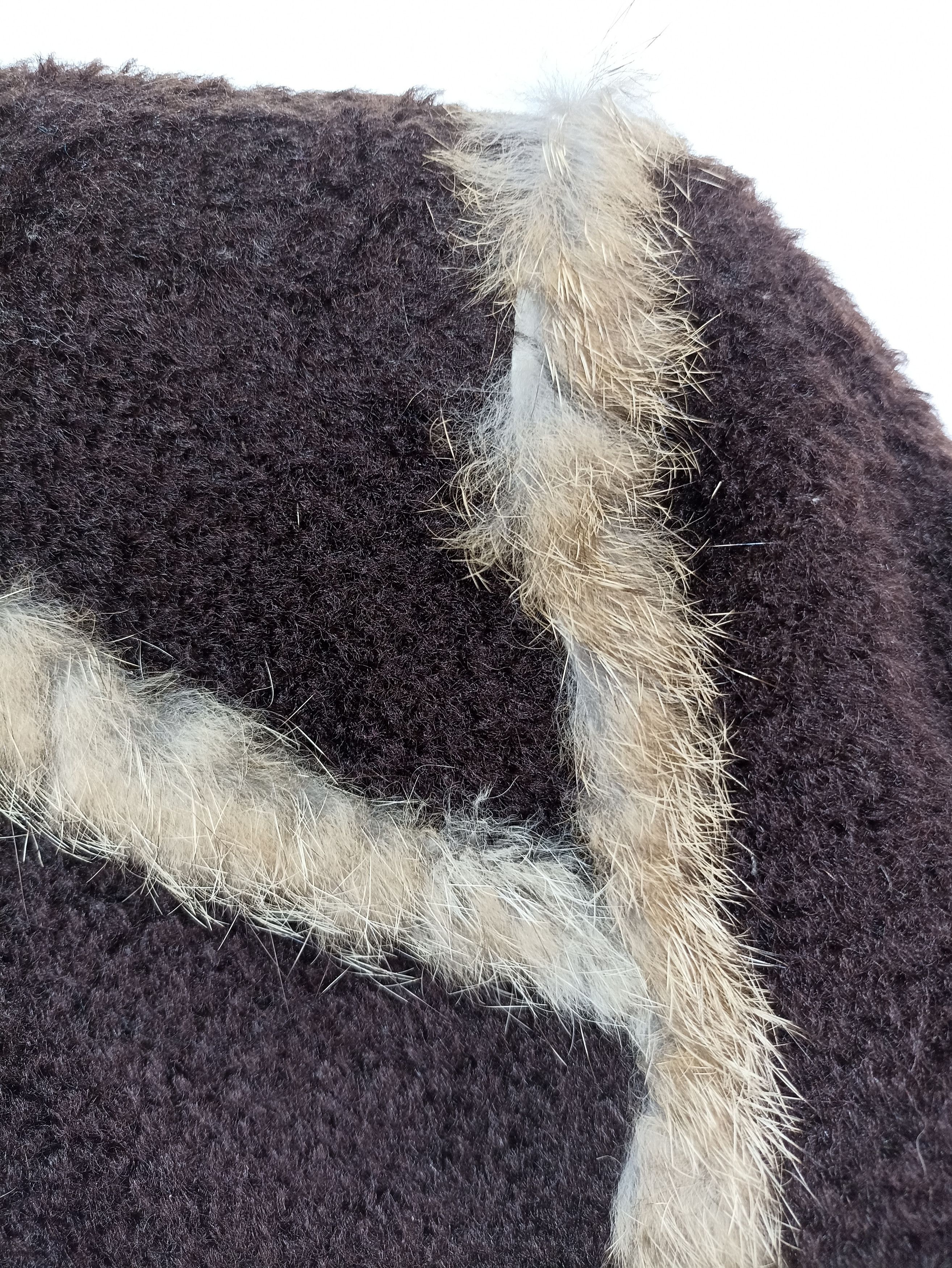 Issey Miyake Kyoichi Fujita Fleece Trim Rabbit Fur Size M / US 6-8 / IT 42-44 - 6 Thumbnail