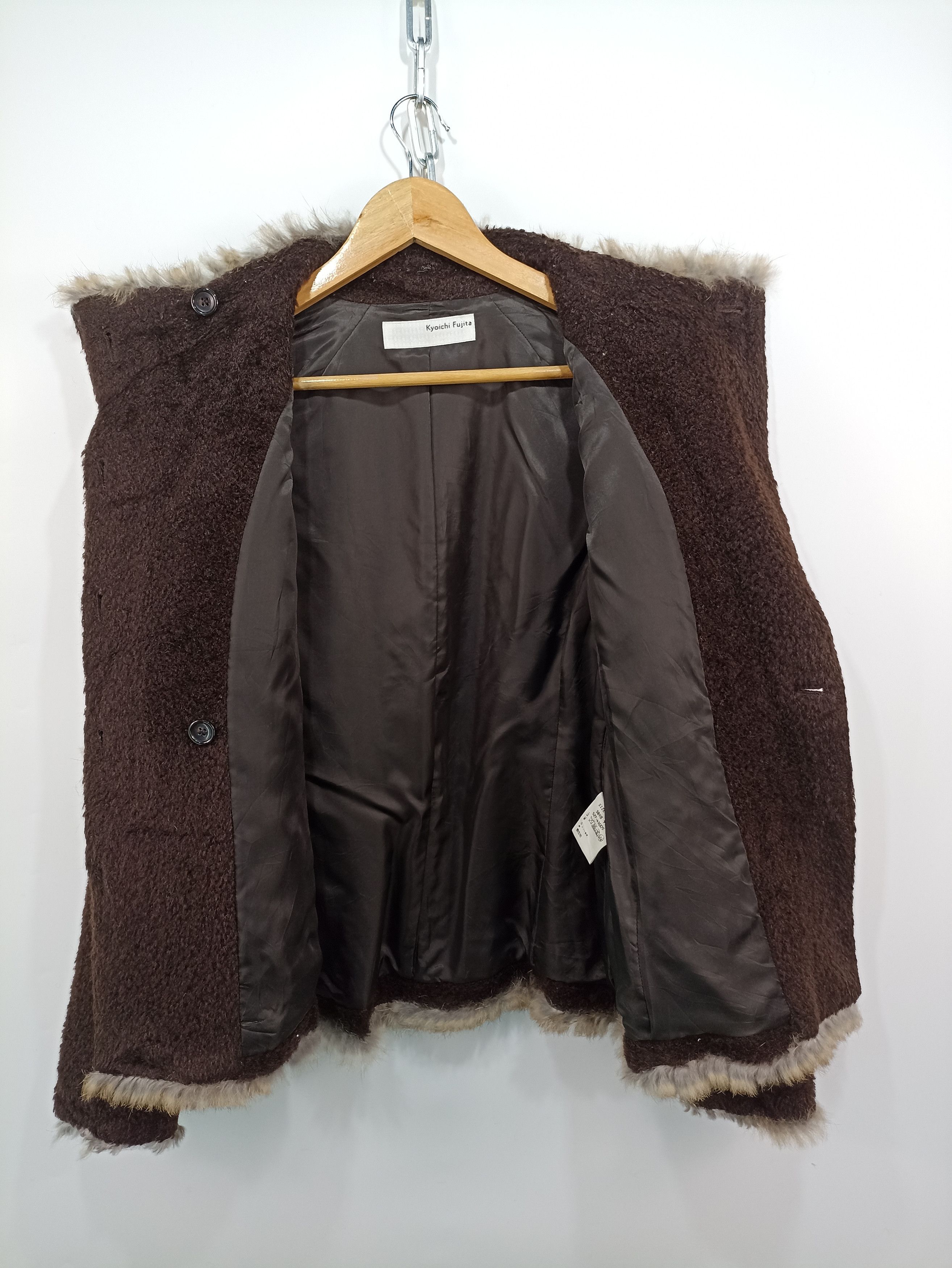 Issey Miyake Kyoichi Fujita Fleece Trim Rabbit Fur Size M / US 6-8 / IT 42-44 - 2 Thumbnail