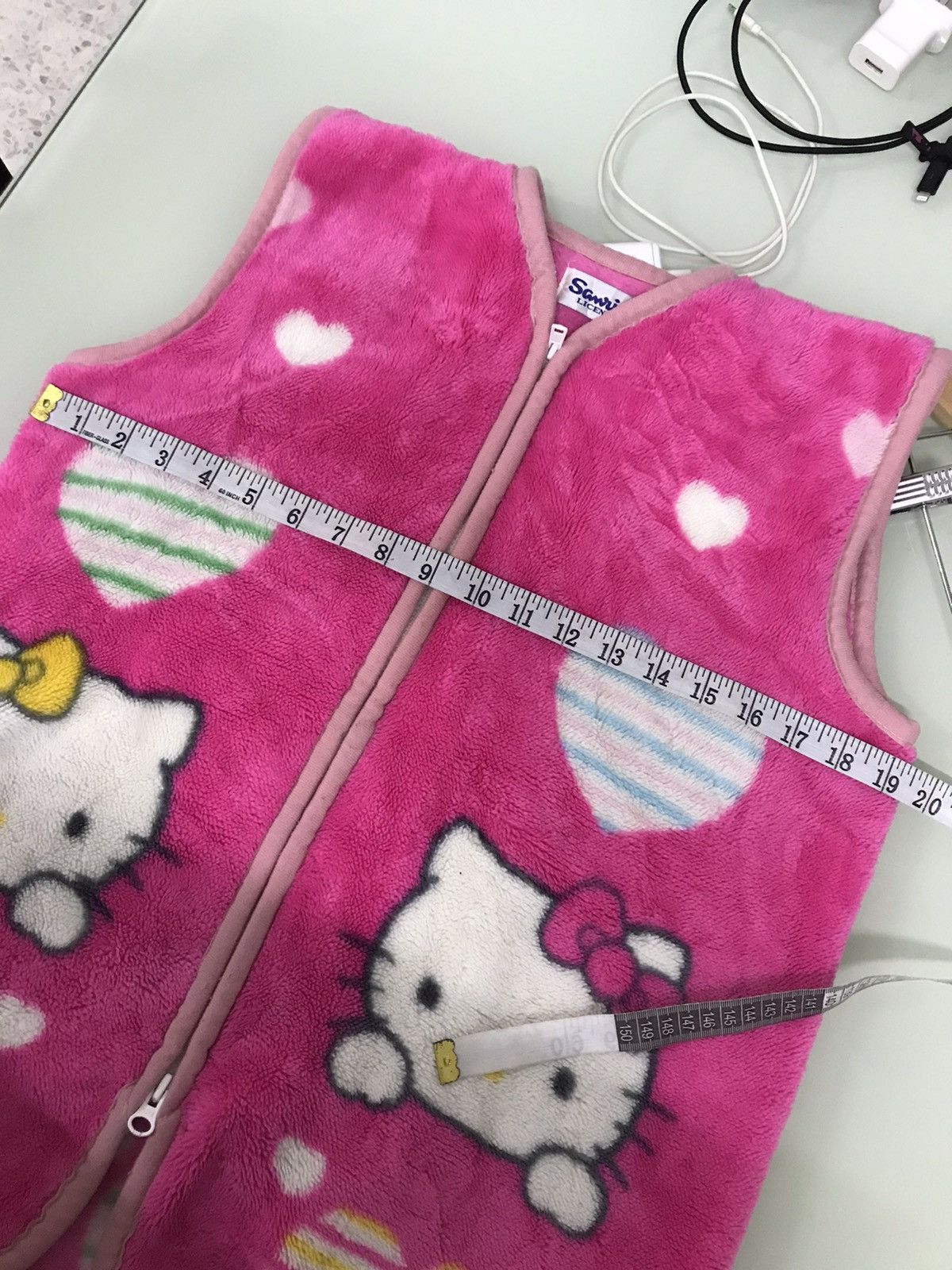 Anime Hello Kitty Printed Fleece Vest Jacket Size M / US 6-8 / IT 42-44 - 9 Thumbnail