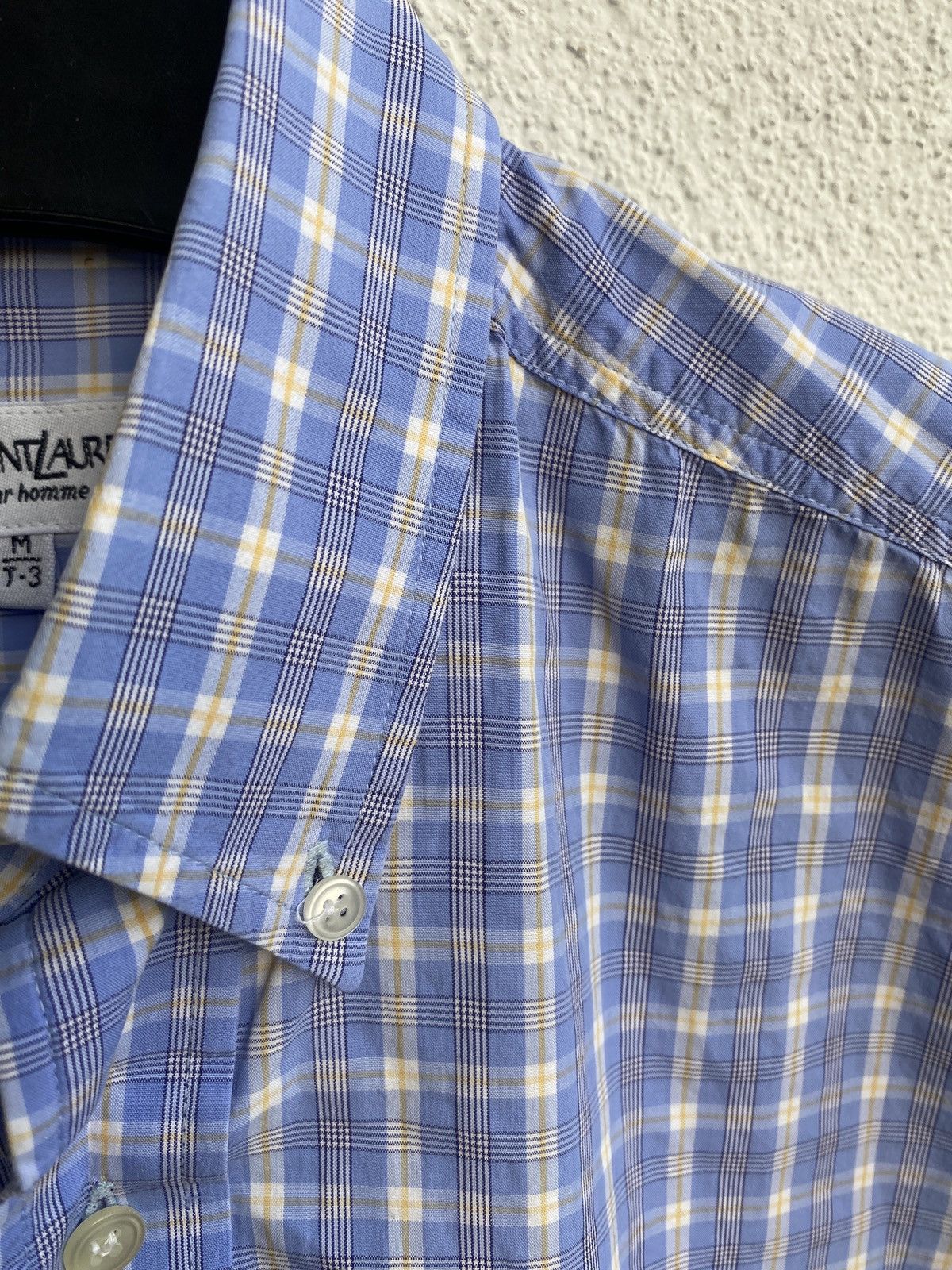 Yves Saint Laurent Blue YSL Shirt Cotton Size US M / EU 48-50 / 2 - 12 Thumbnail