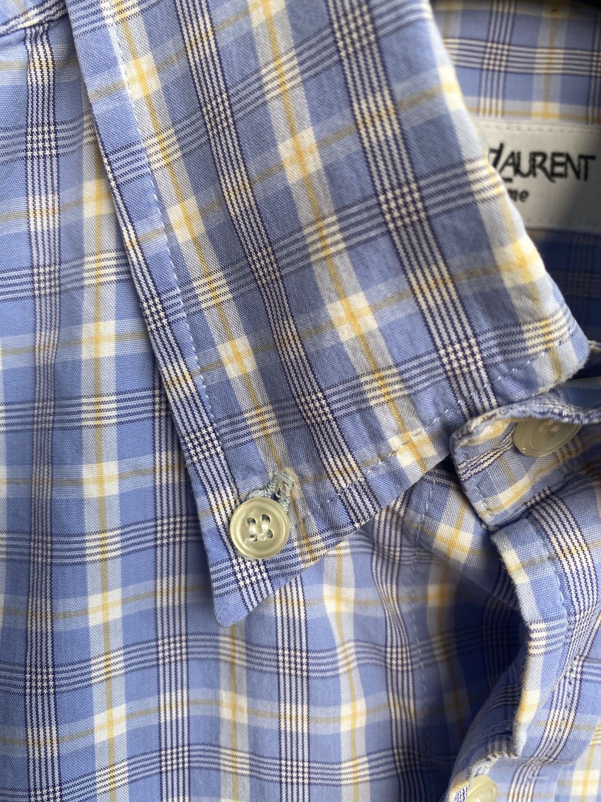 Yves Saint Laurent Blue YSL Shirt Cotton Size US M / EU 48-50 / 2 - 11 Thumbnail