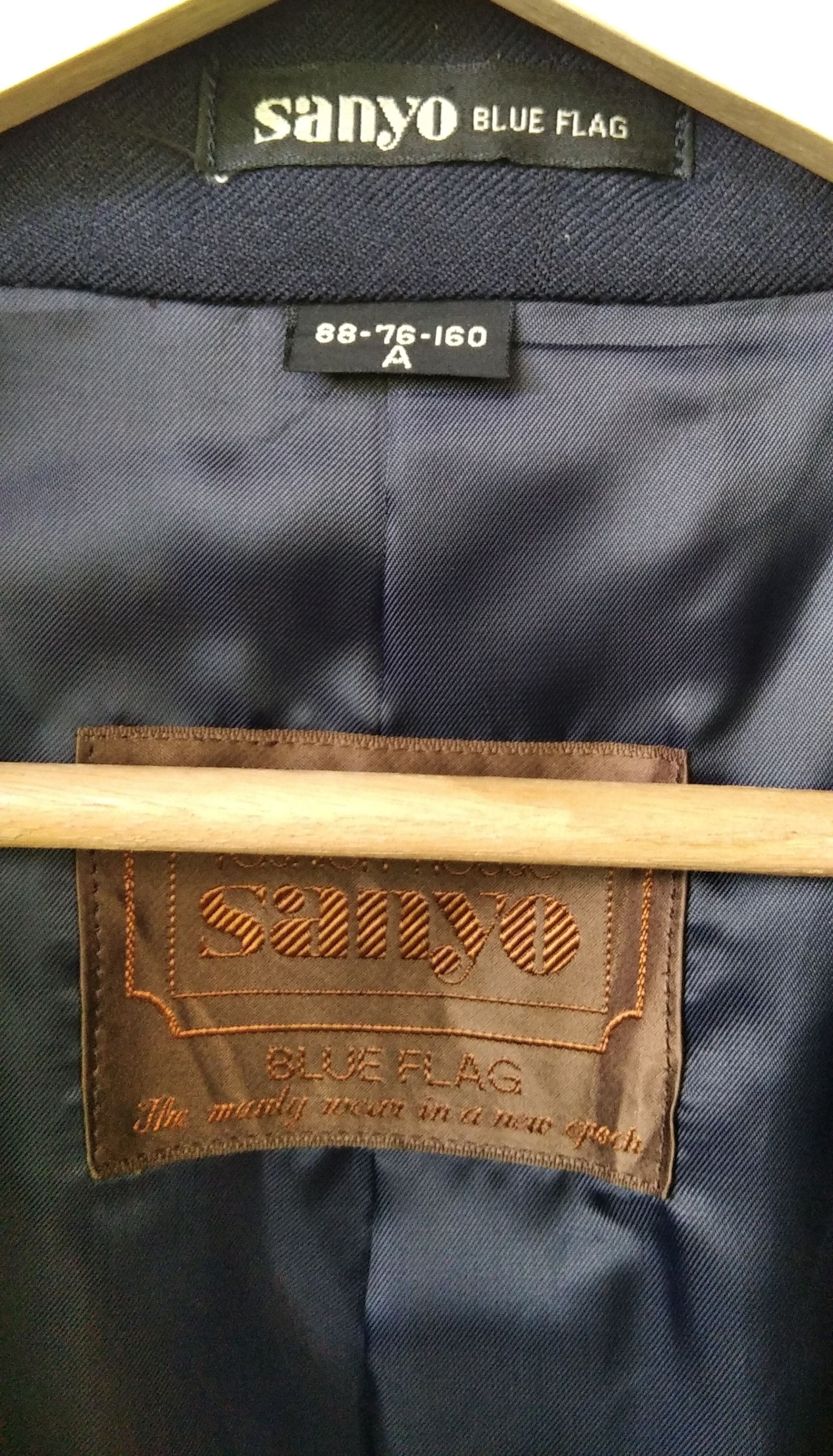 Designer × Sanyo × Vintage 🔥Rare🔥Sanyo Blue Flag Trench Coat Jacket Size US M / EU 48-50 / 2 - 6 Thumbnail