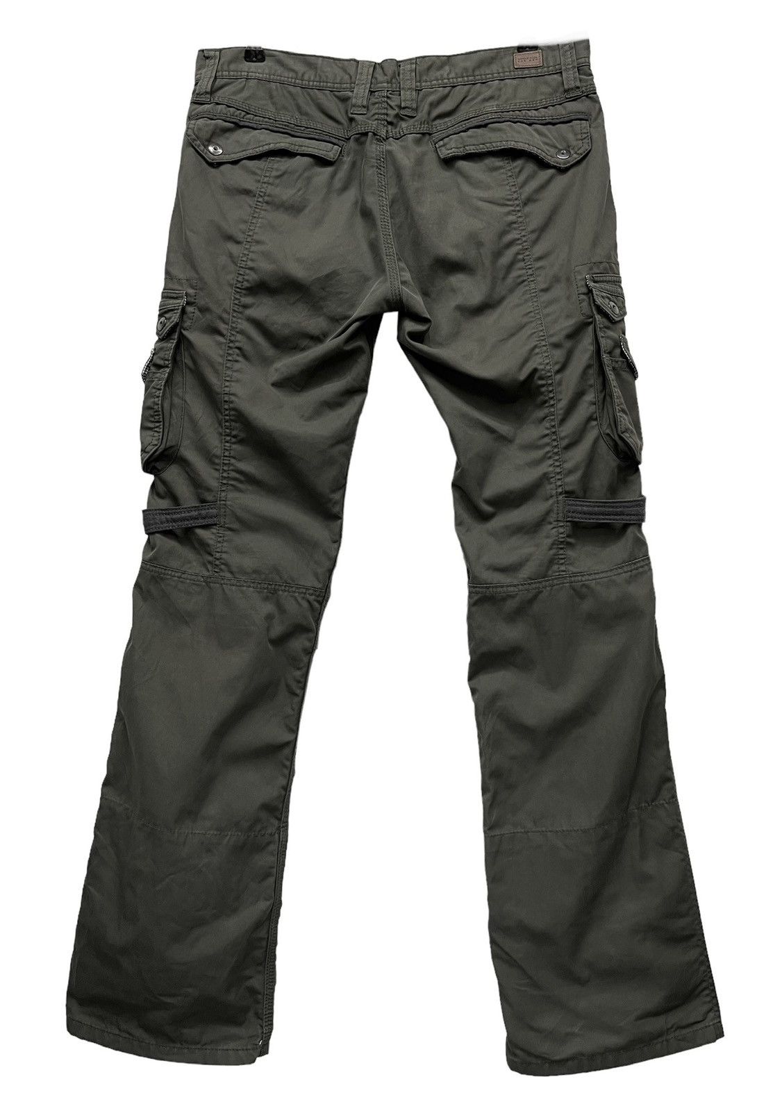 HIDEAWAYS NICOLE Multipocket Bondage Punk Flare Green Army Pants Size US 32 / EU 48 - 4 Thumbnail